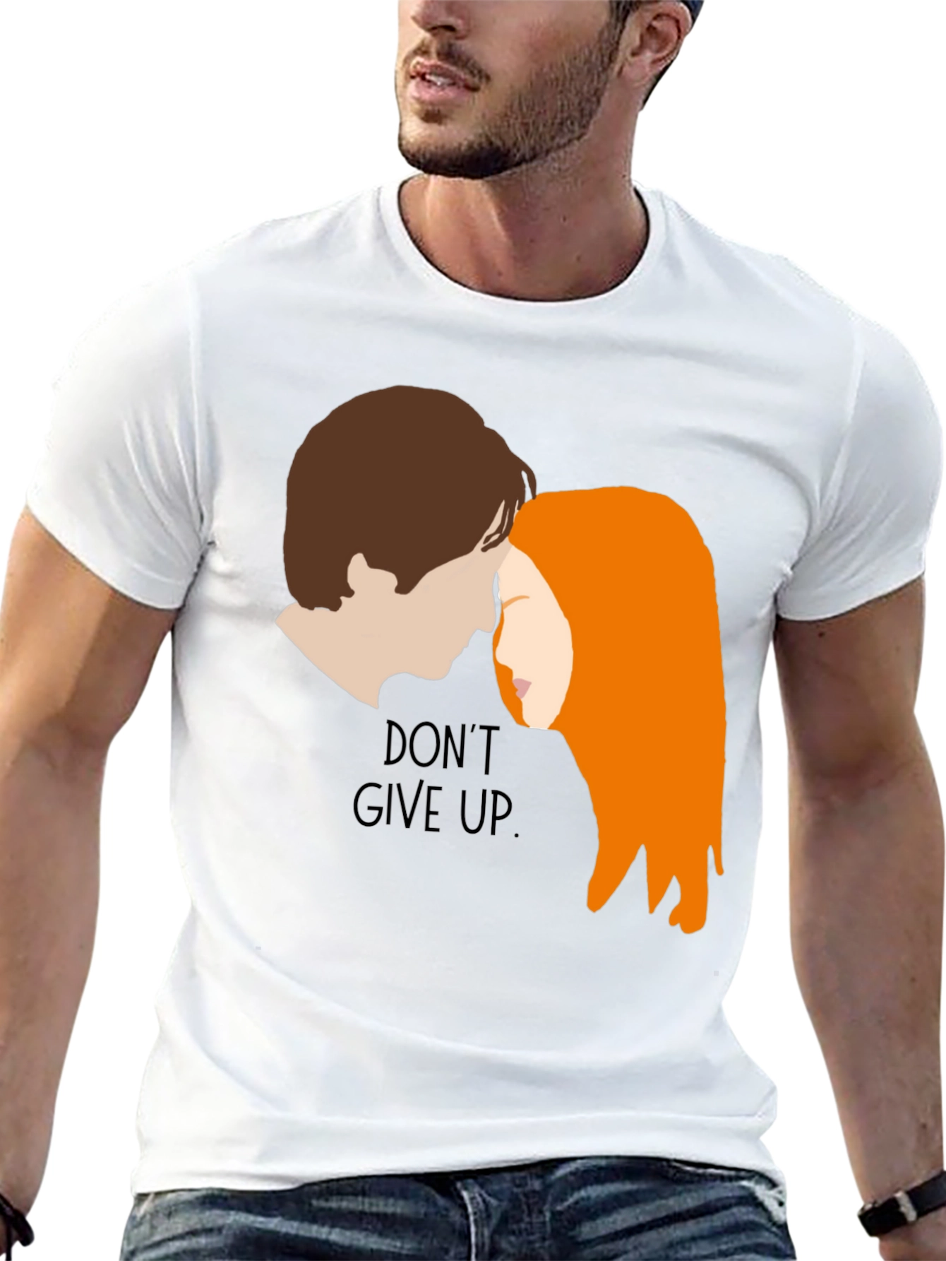 Black Don't Give Up Graphic Tee - Black T-Shirt view 13