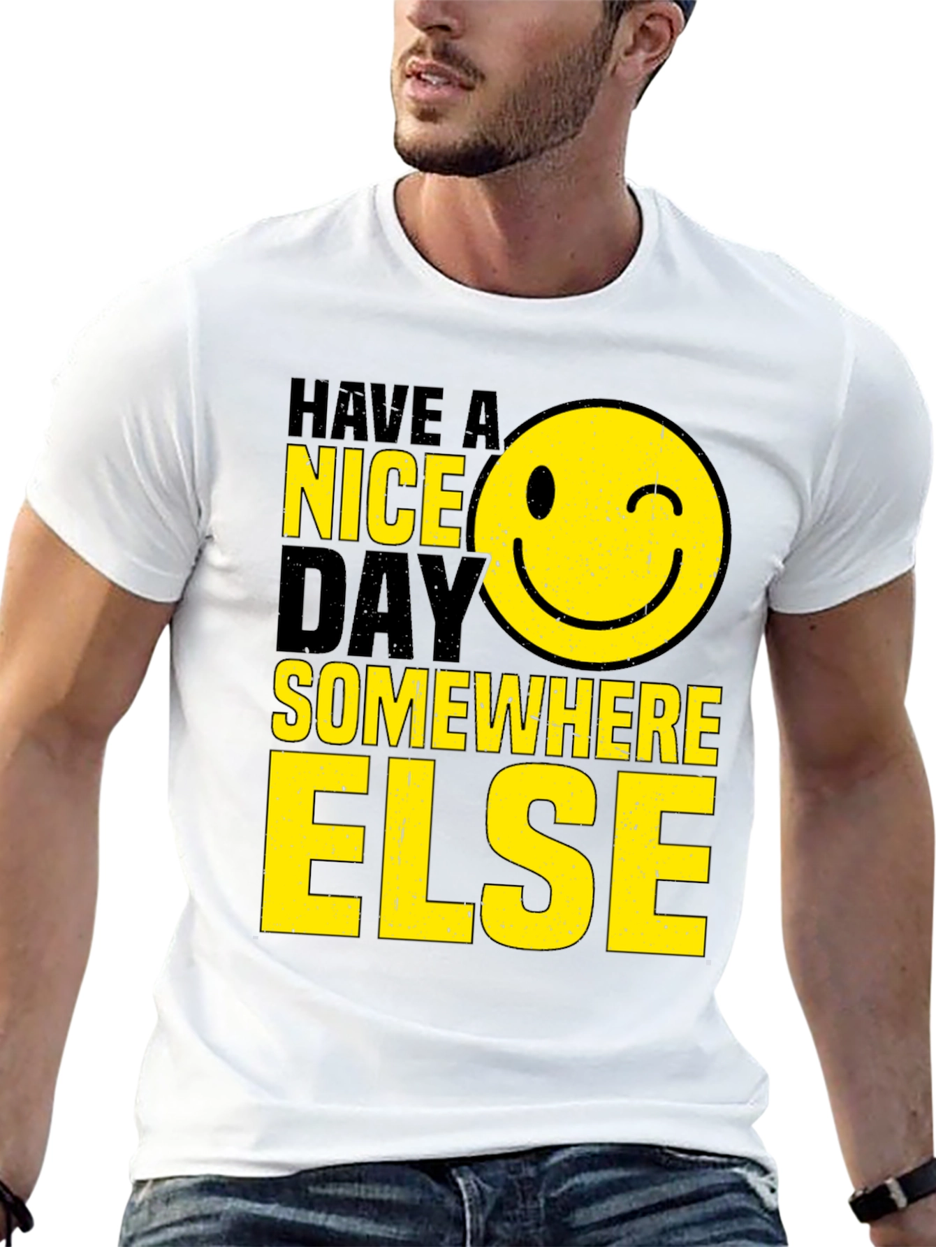 Black Have A Nice Day T-Shirt view 13