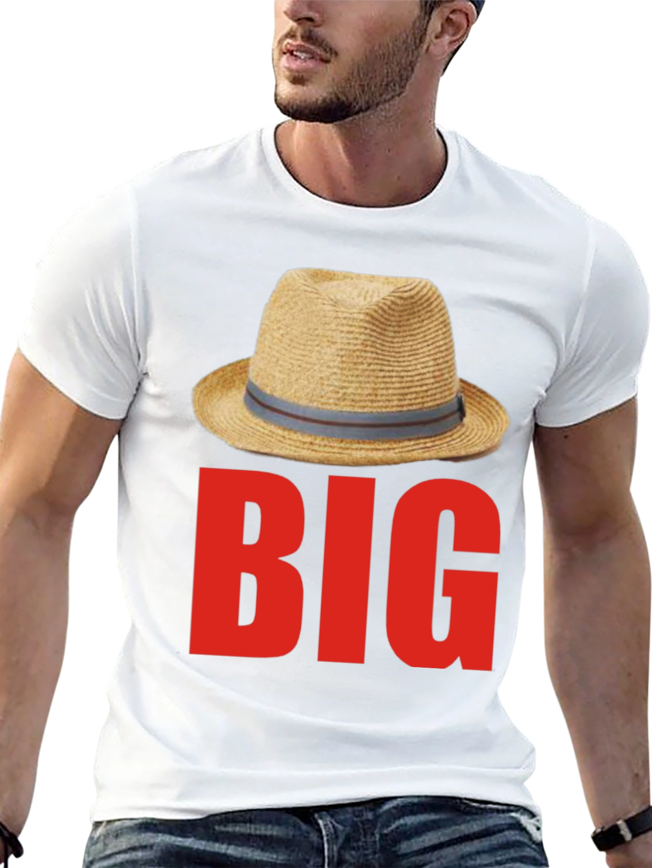 Black Big Hat Graphic T-Shirt - Bold Statement Tee view 13