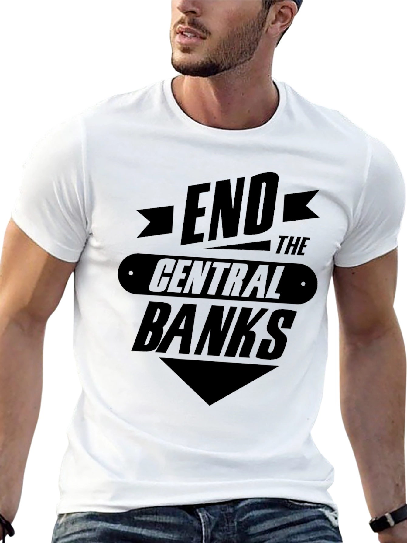 Black End the Central Banks Graphic Tee - Black view 13