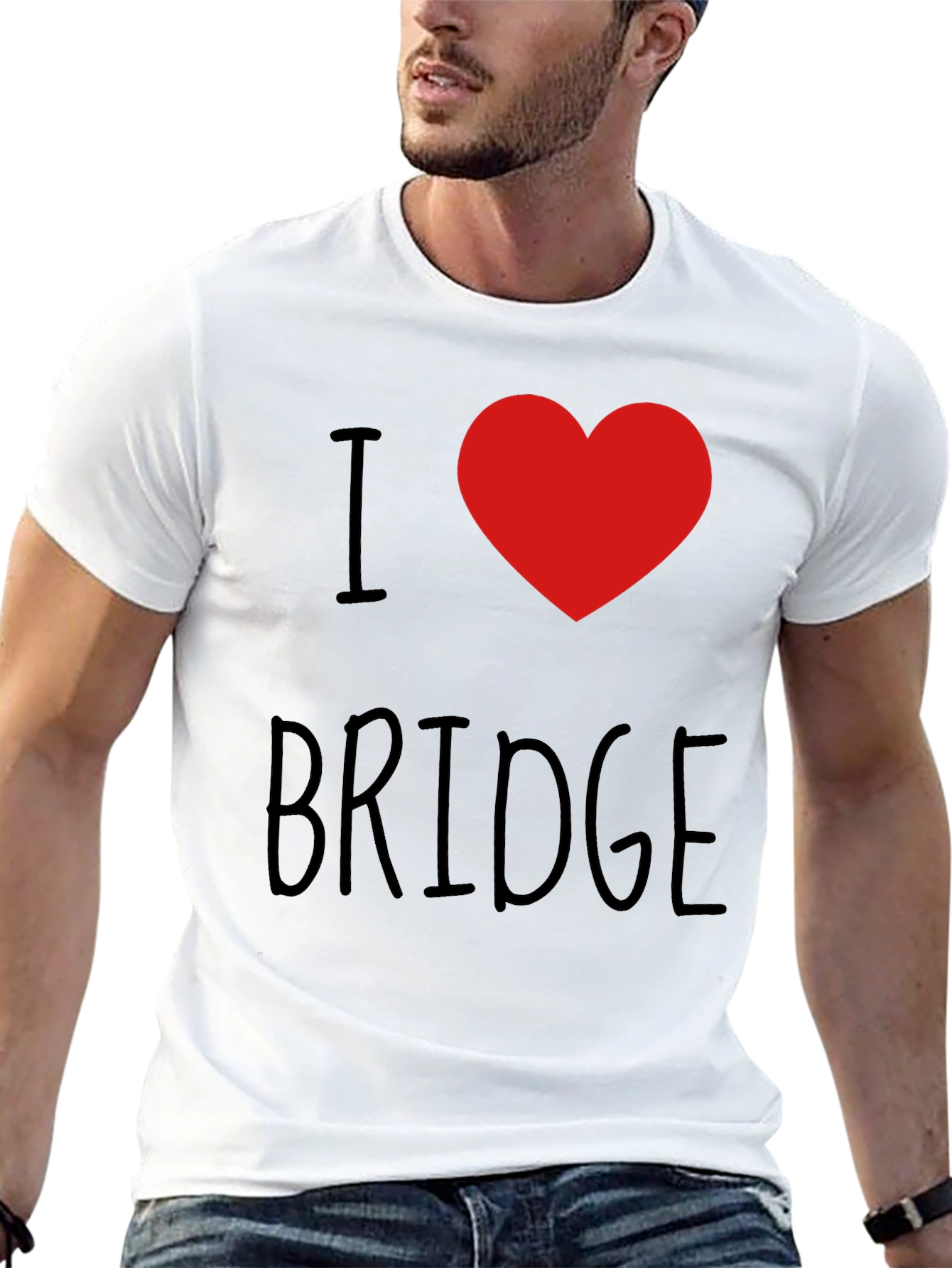 Black I Heart Bridge - Men's Graphic Tee view 13