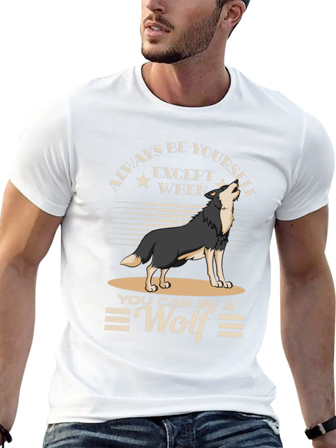 Black Always Be Yourself Unless You Can Be A Wolf T-Shirt view 13