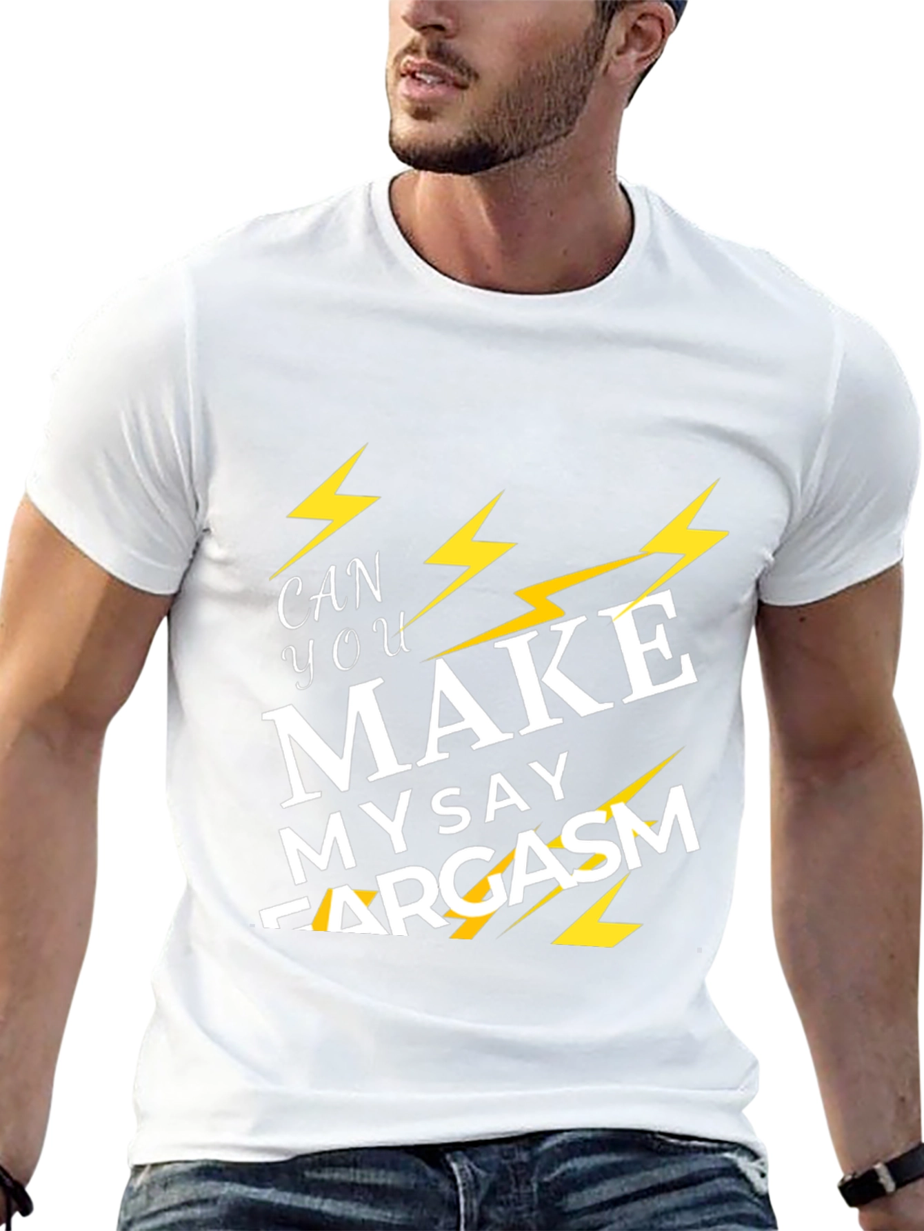 Black Sarcastic Graphic T-Shirt - Can You Make My Say Sarcasm view 13