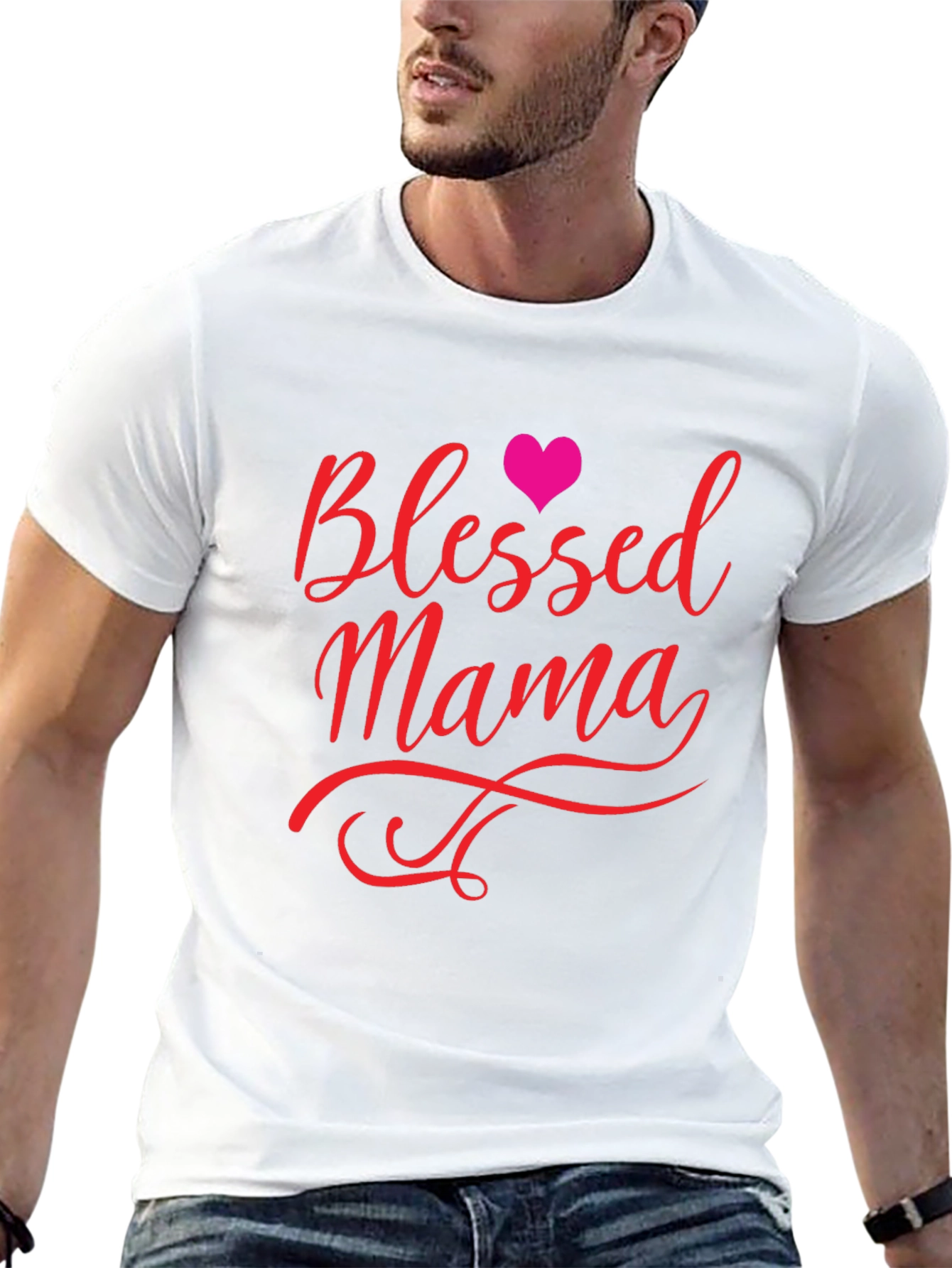 Black Blessed Mama Black T-Shirt view 13