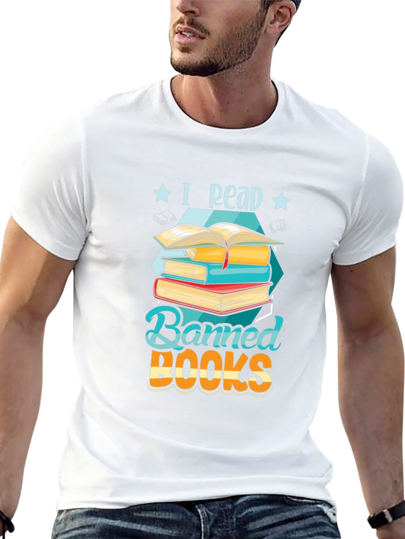 Black I Read Banned Books Graphic T-Shirt - Book Lover Tee view 13