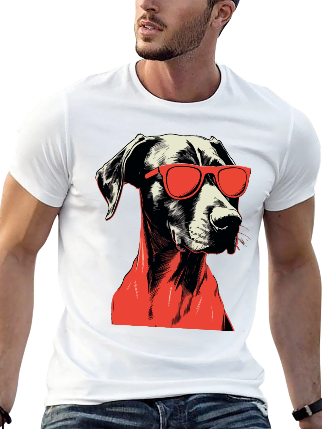 Black Cool Dog Graphic Tee - Black view 13
