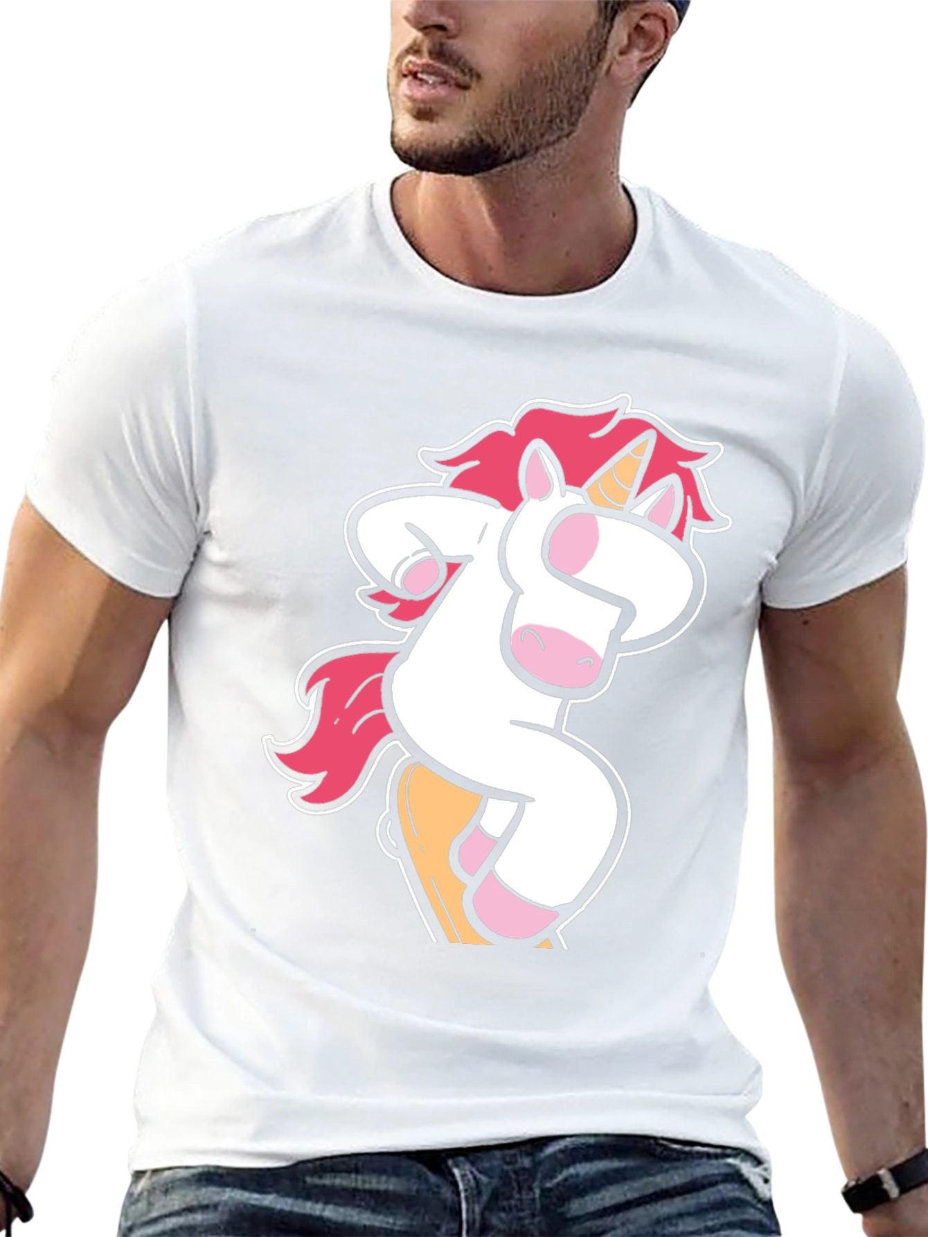 Black Unicorn Skateboarder Graphic T-Shirt view 13