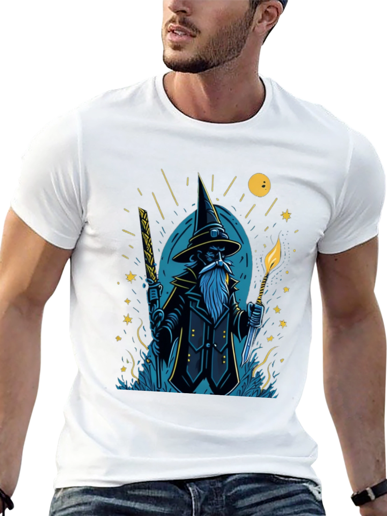 Black Wizard Graphic Tee - Magical Style view 13