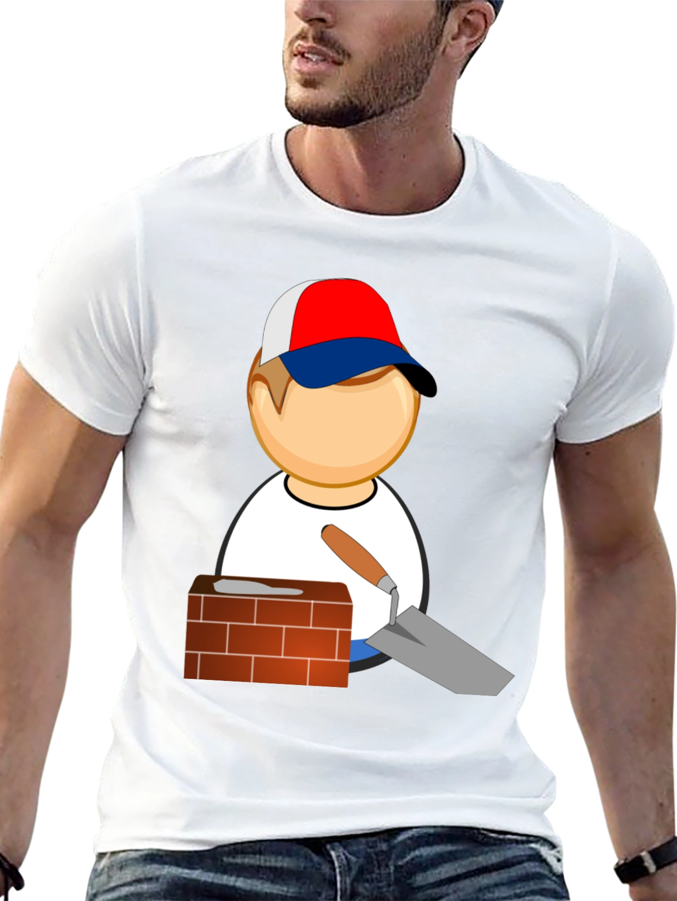 Black Masonry T-Shirt - Bricklayer Graphic Tee view 13