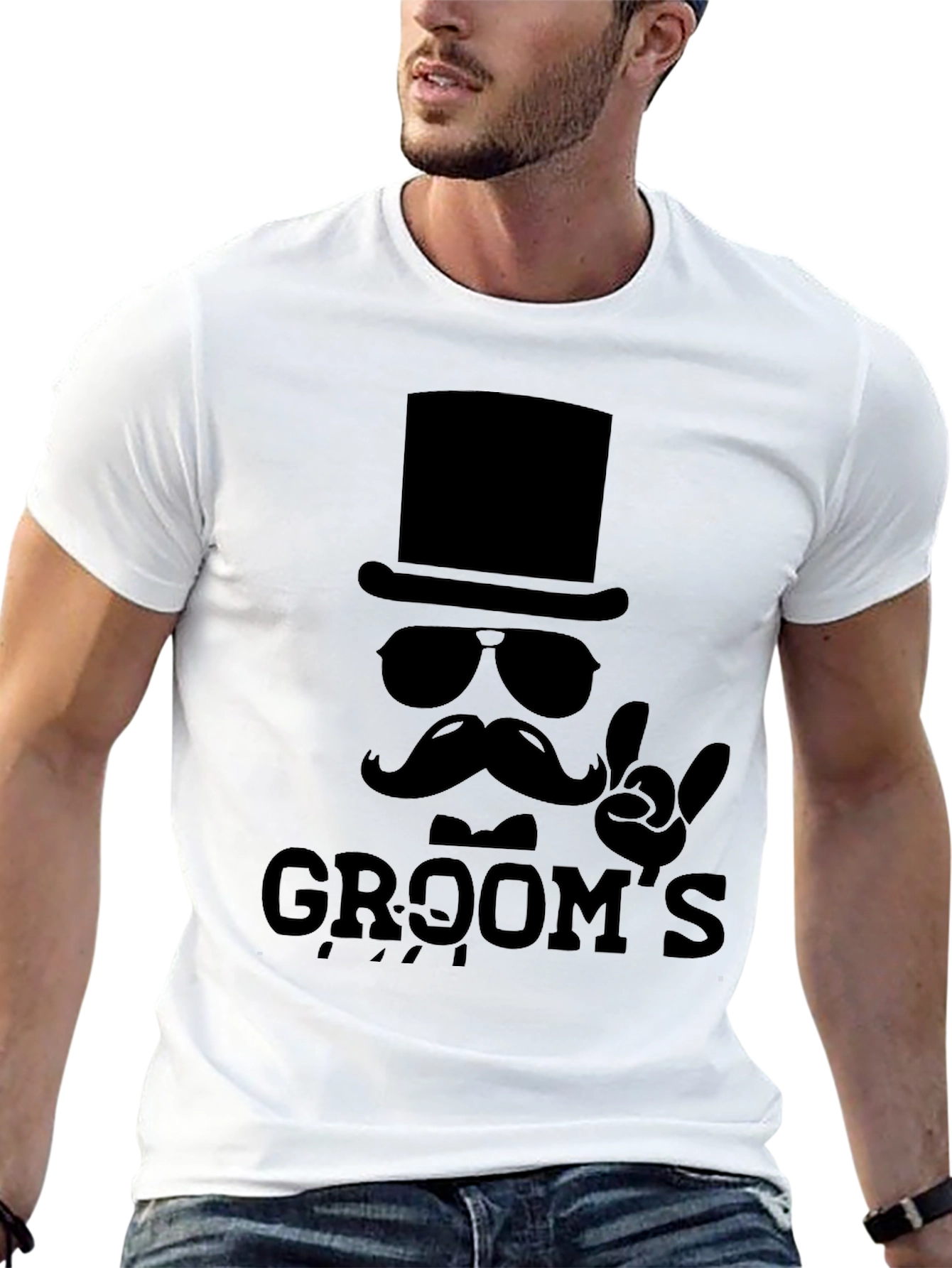 Black Groom's Rock & Roll Wedding T-Shirt view 13