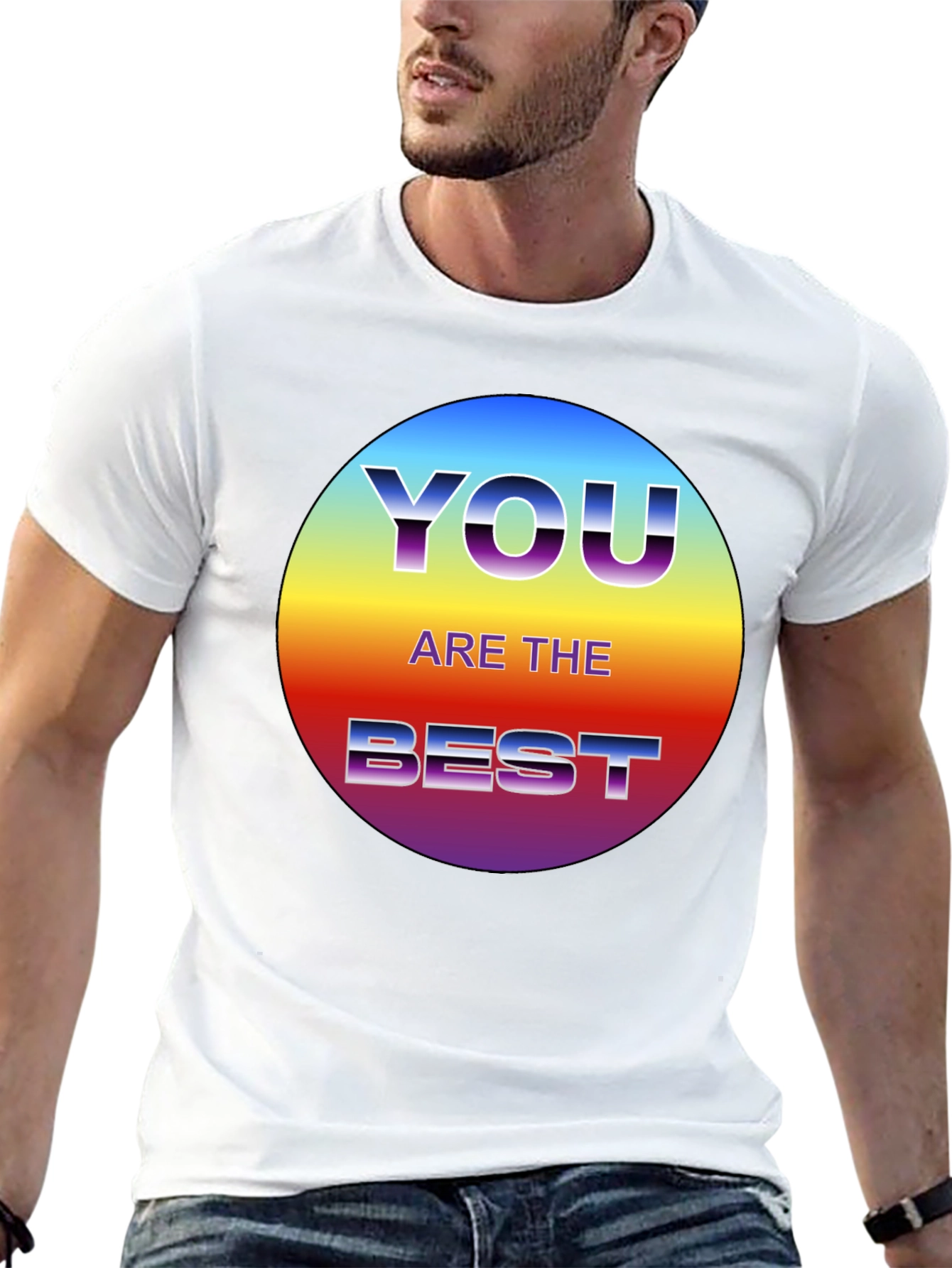 Black You Are The Best Graphic T-Shirt - Black view 13