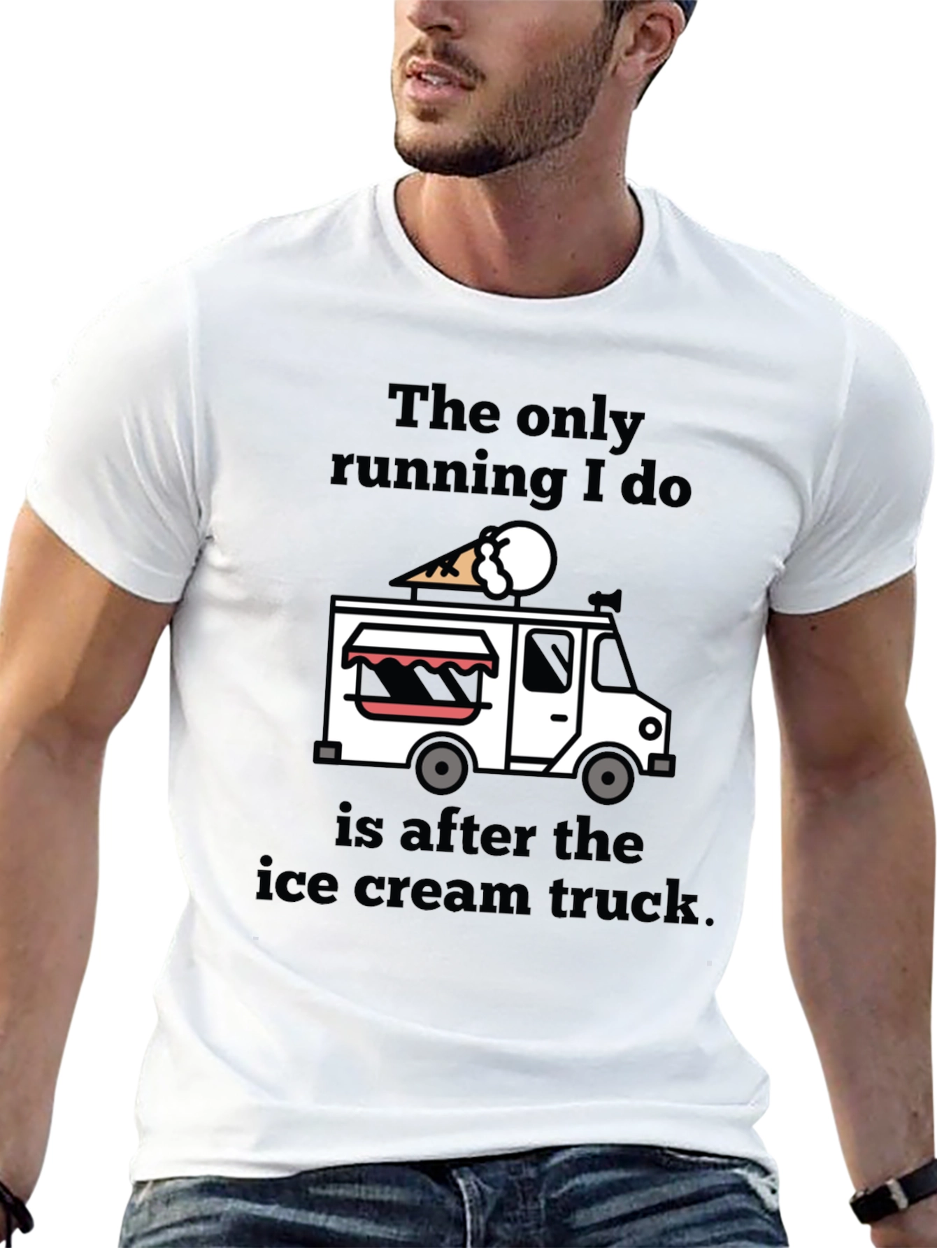 Black Ice Cream Truck T-Shirt view 13