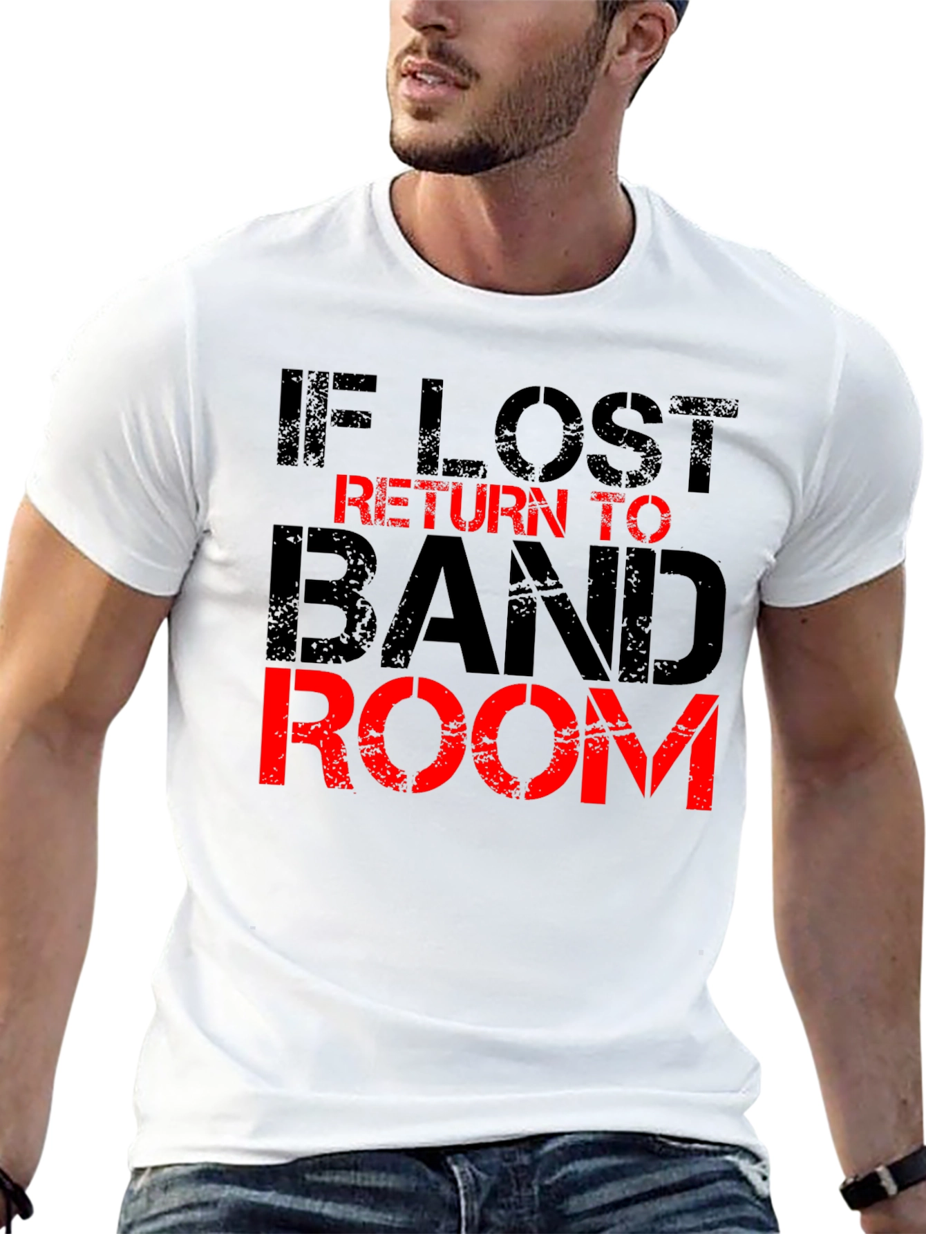 Black If Lost Return to Band Room Graphic Tee view 13