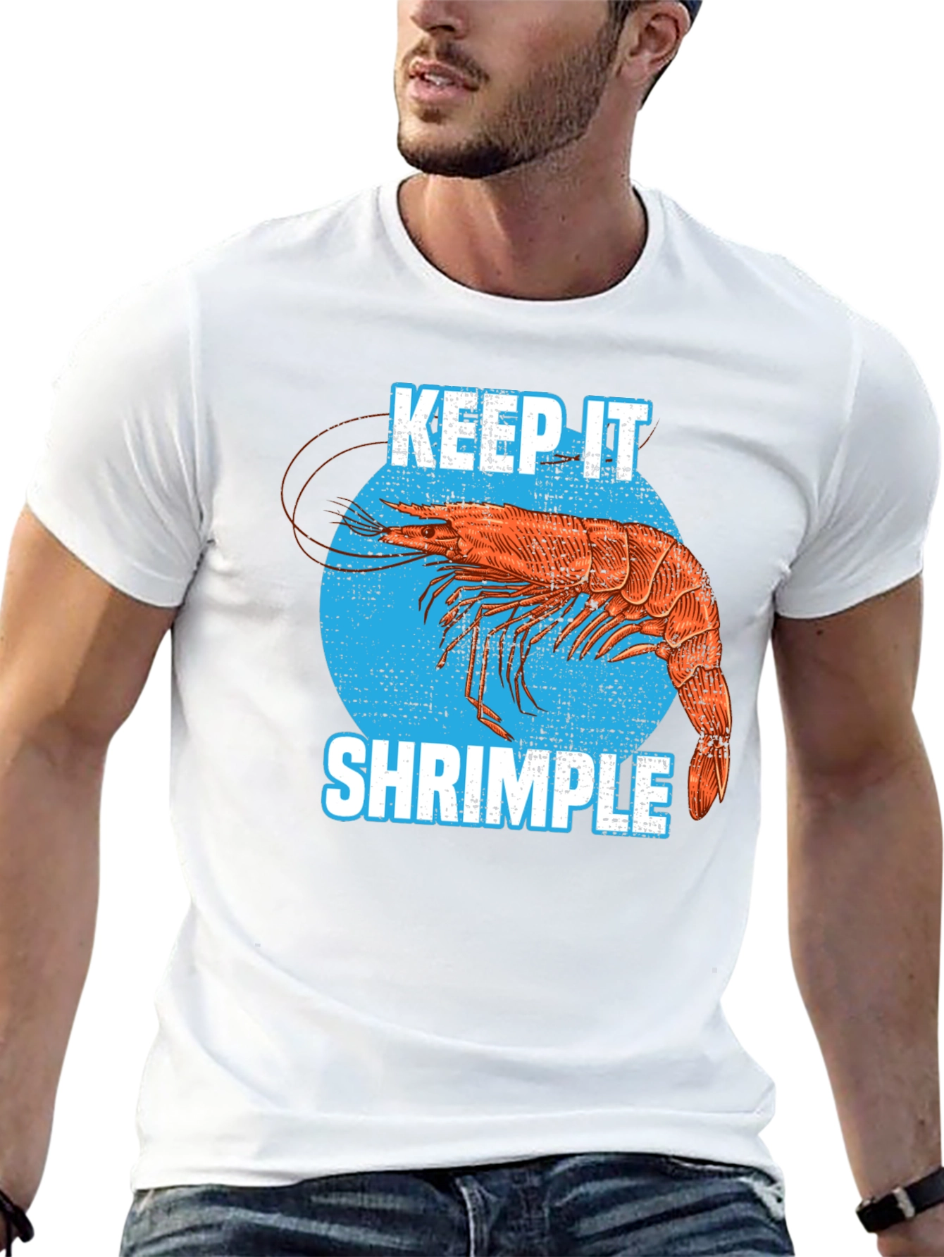 Black Keep it Shrimple T-Shirt Funny Shrimp Lover Tee view 13