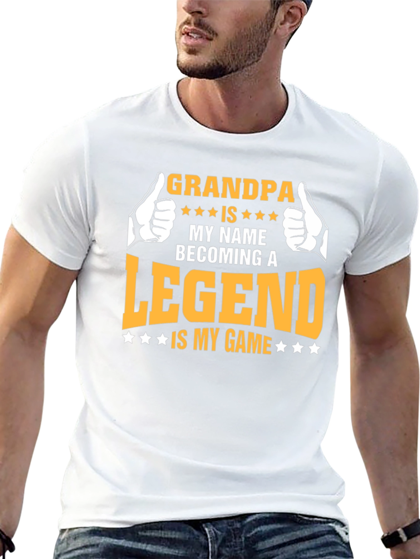 Black Grandpa Legend T-Shirt: Cool Gift for Grandfathers view 13