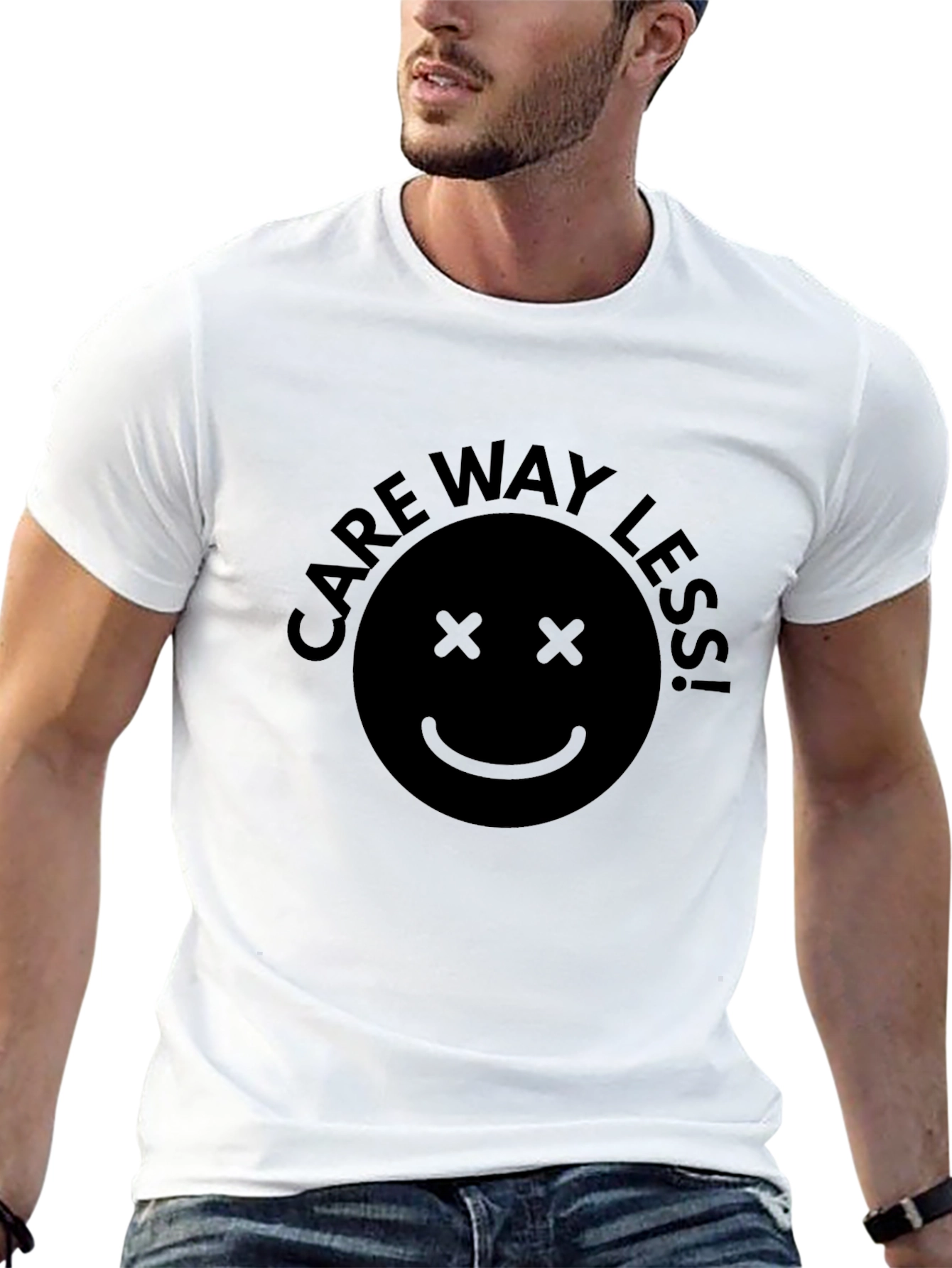 Black Care Way Less Graphic Tee - Black Unisex view 13