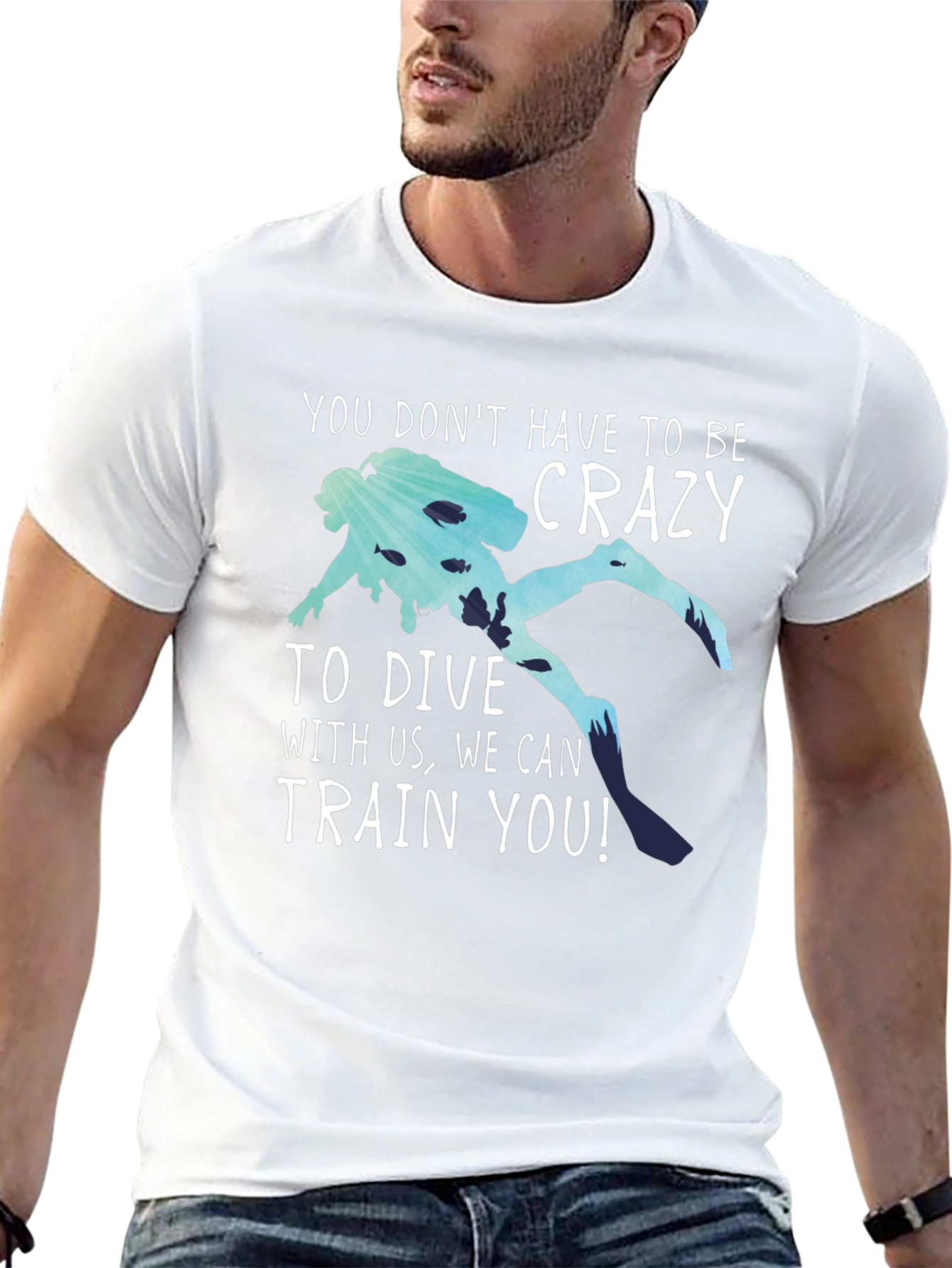 Black Funny Diving T-Shirt: No Crazy Divers Needed! view 13