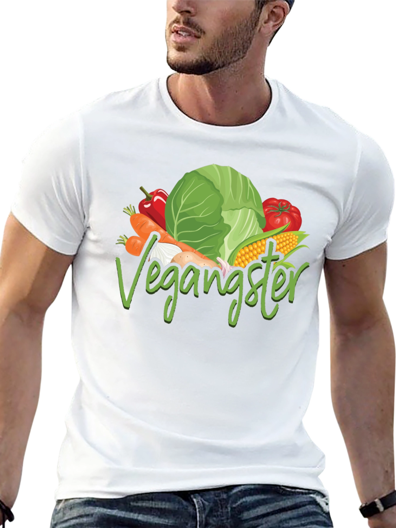 Black Vegan T-Shirt - Vegangster Tee view 13