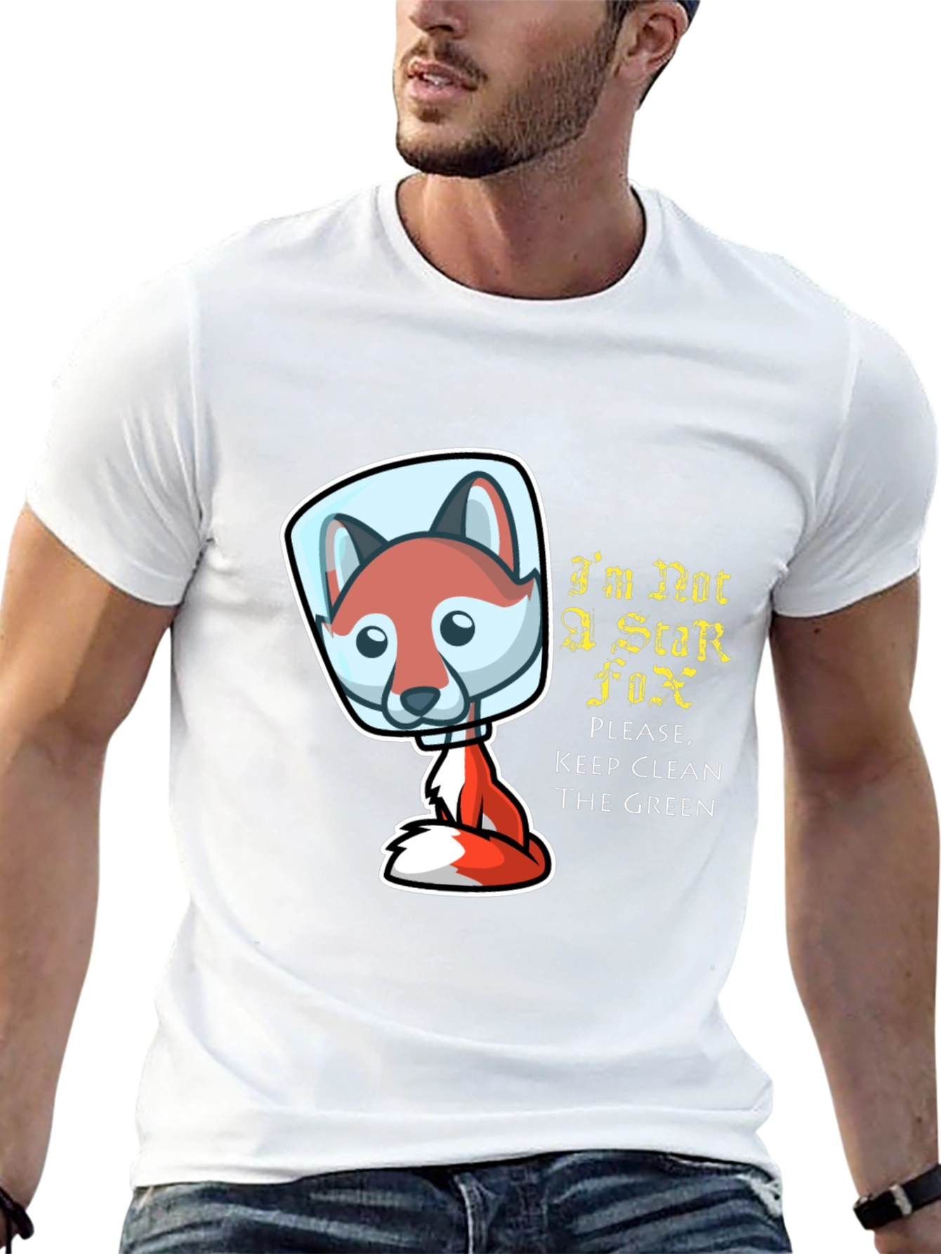 Black I'm Not A Star Fox T-Shirt view 13