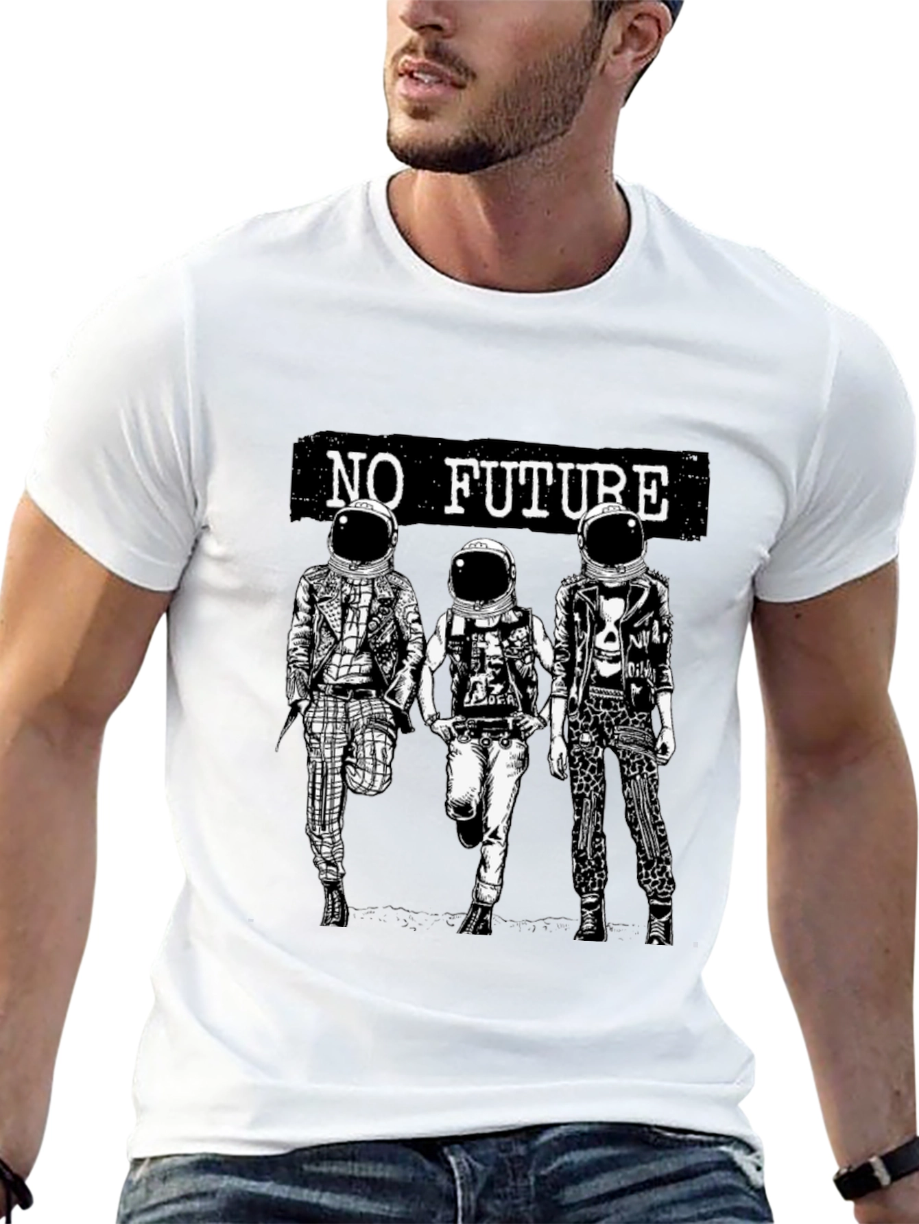 No Future Spaceman Graphic Tee - 13