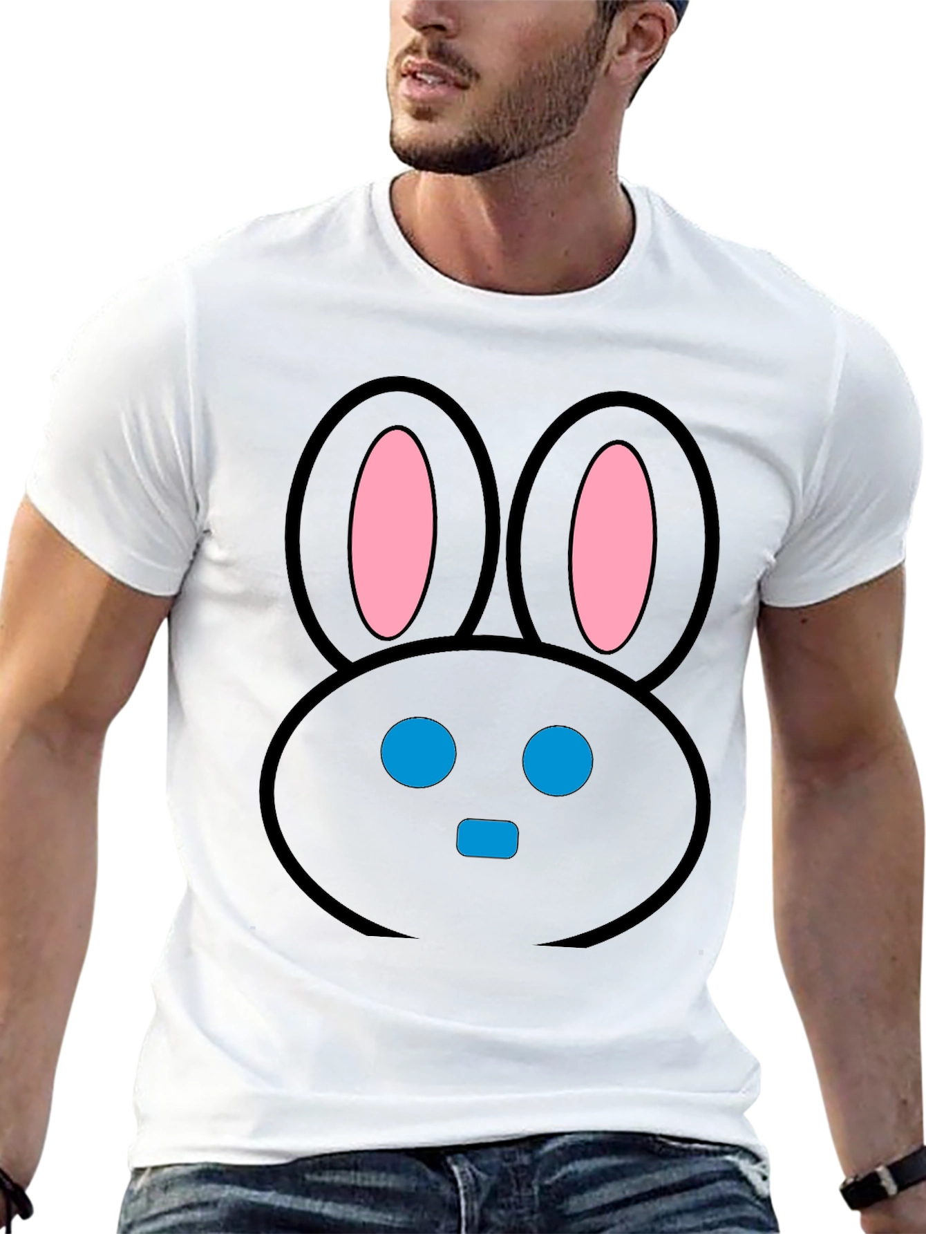 Black Black Bunny Face T-Shirt view 13