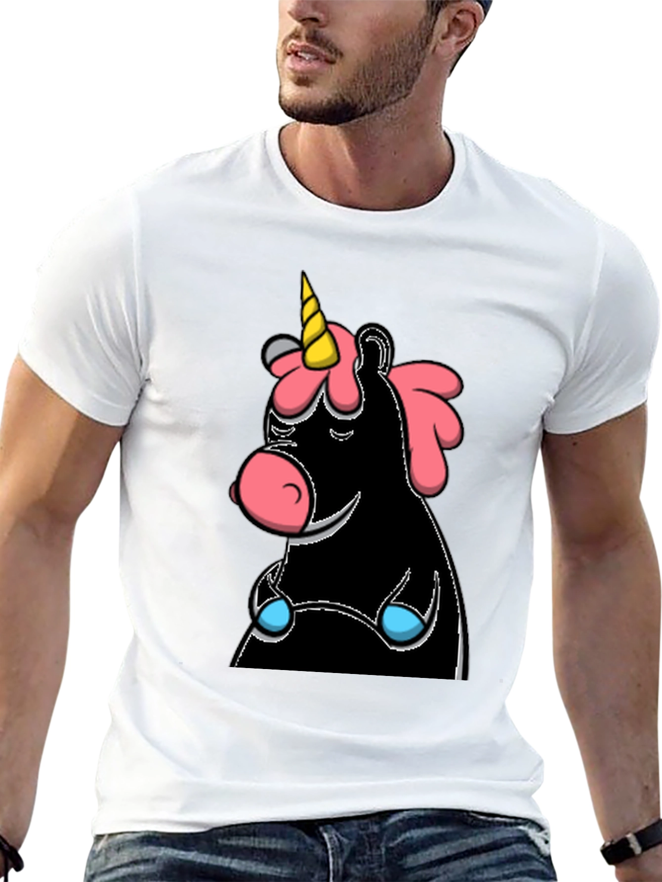 Black Unicorn Graphic T-Shirt - Black view 13