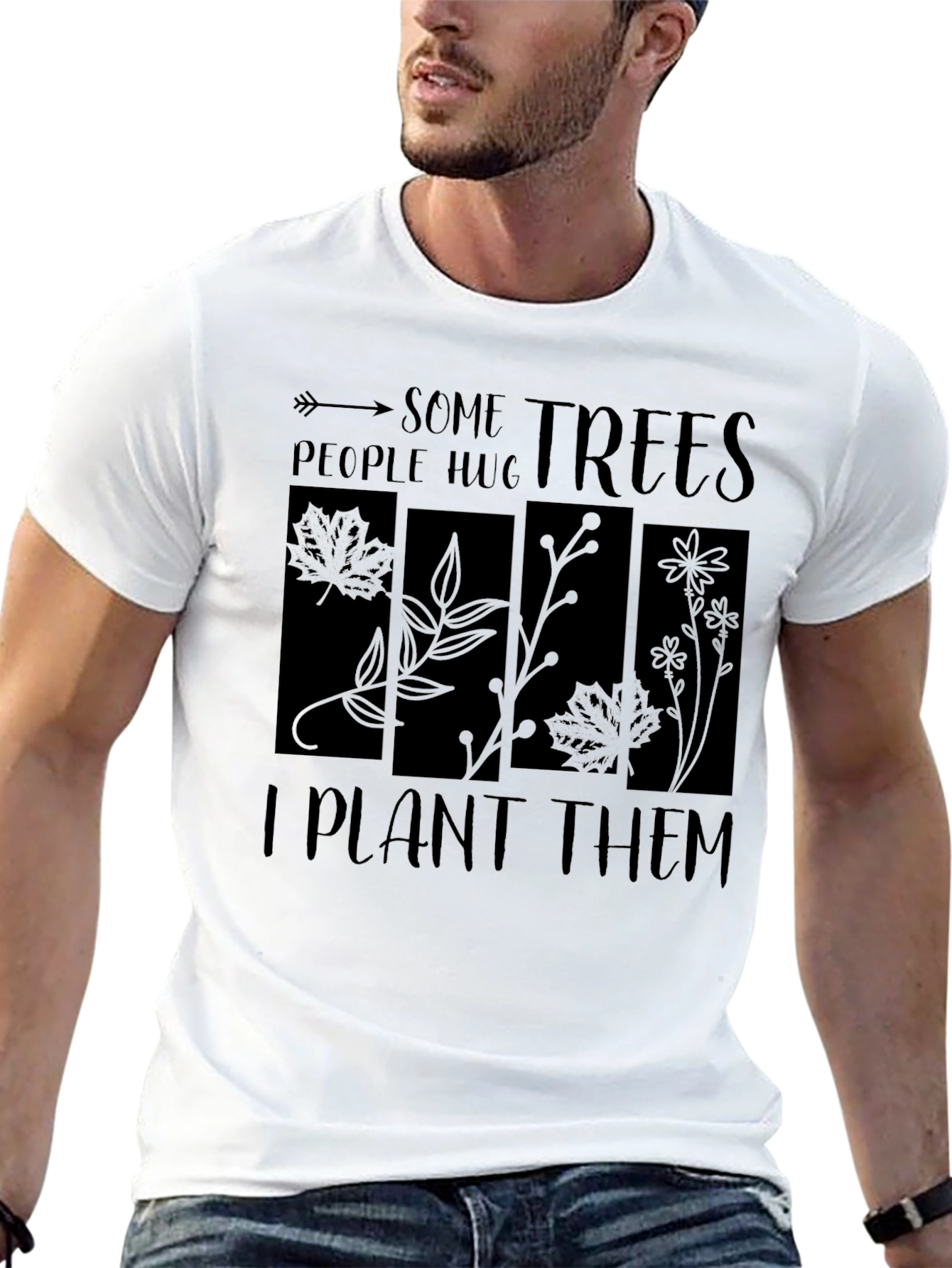 Some People Hug Trees T-Shirt - Plant Lover Tee - 13