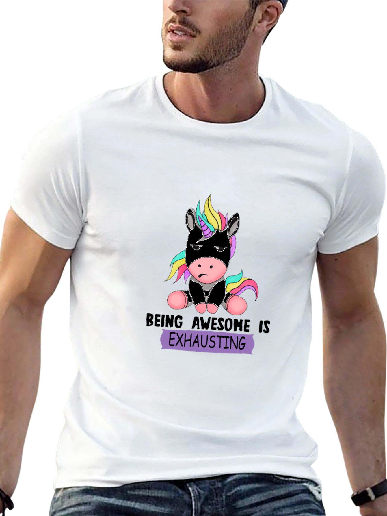 Black Being Awesome Is Exhausting T-Shirt view 13
