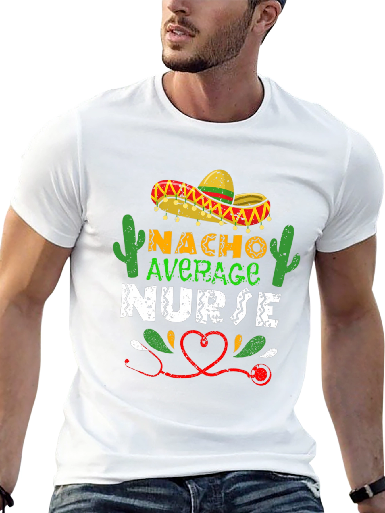 Black Nacho Average Nurse T-Shirt - Fun Medical Apparel view 13