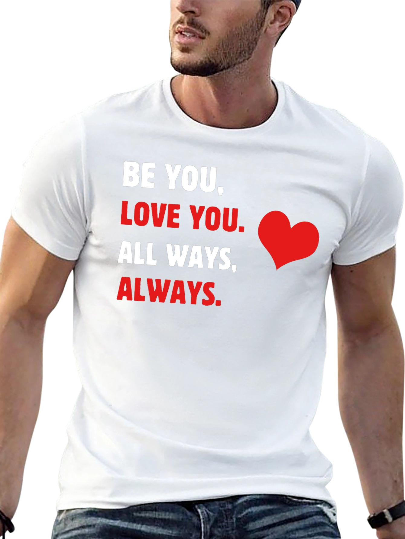 Black Be You Love You Graphic T-Shirt view 13