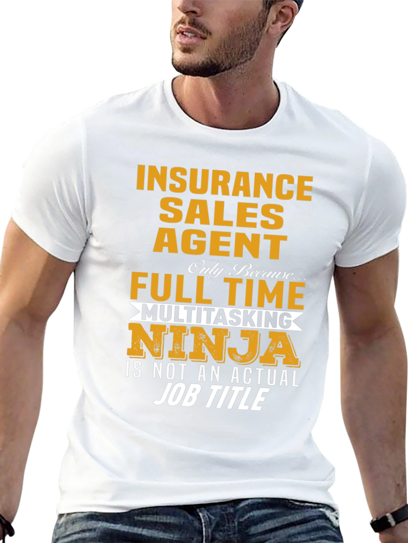 Black Insurance Sales Agent Novelty Graphic T-Shirt view 13