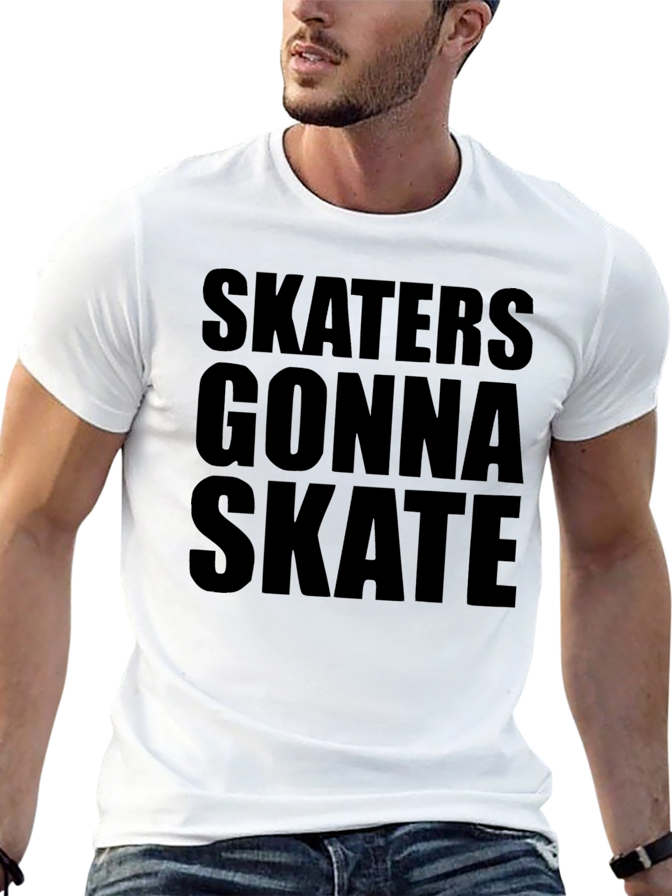 Black Skaters Gonna Skate Graphic Tee - Black view 13