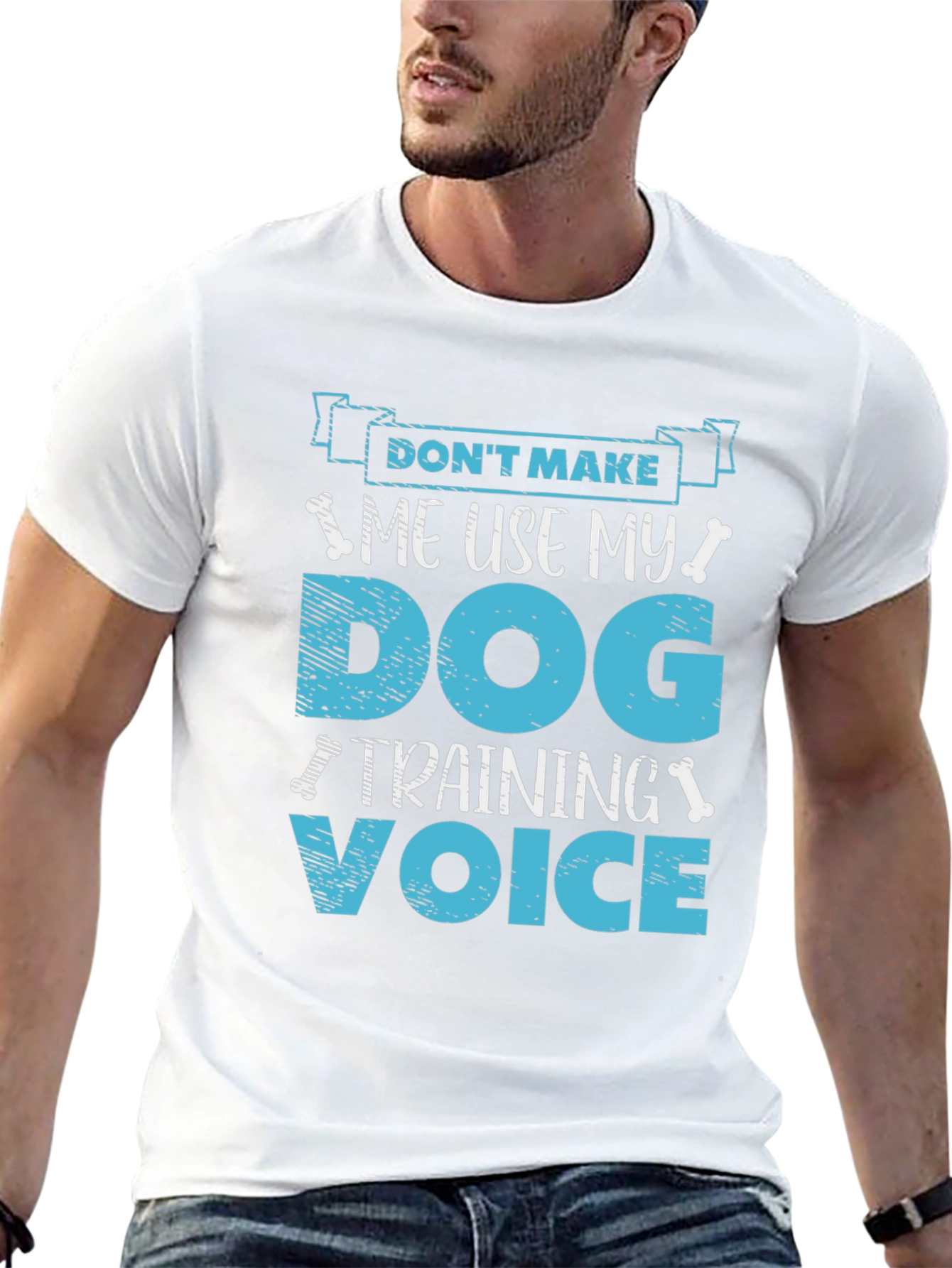 Black Dog Training Voice T-Shirt - Funny Dog Lover Tee view 13