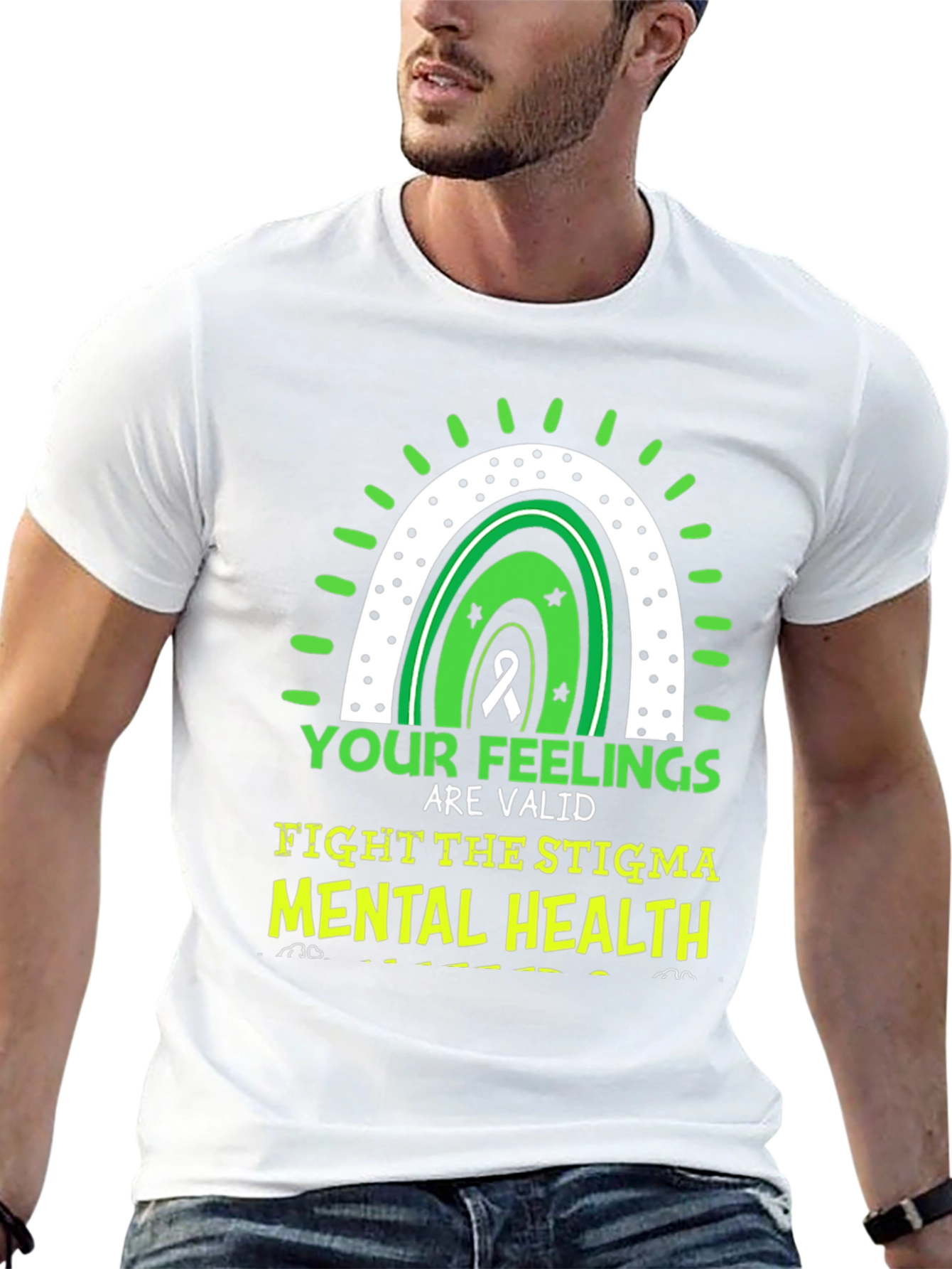 Black Mental Health Awareness Graphic Tee view 13