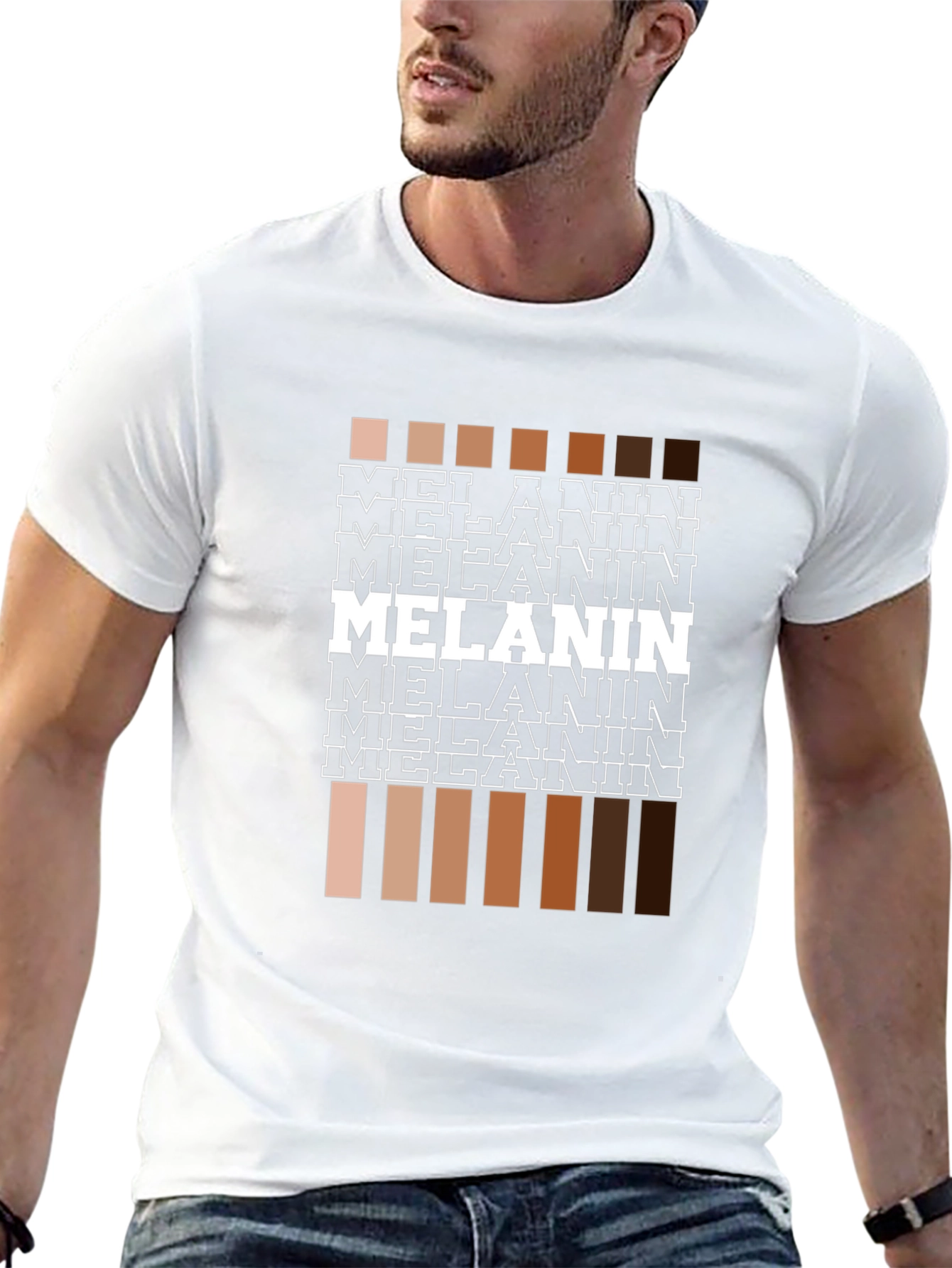 Black Melanin Shades Graphic Tee - Unisex Black T-Shirt view 13