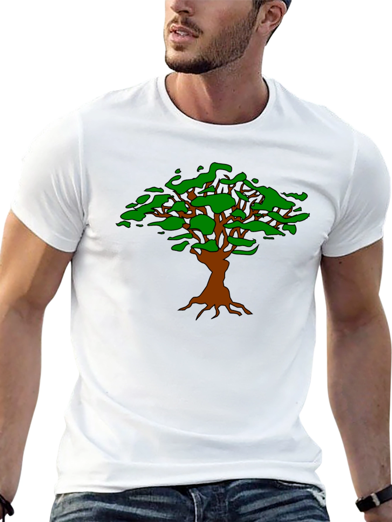 Black Nature Inspired Graphic Tee view 13