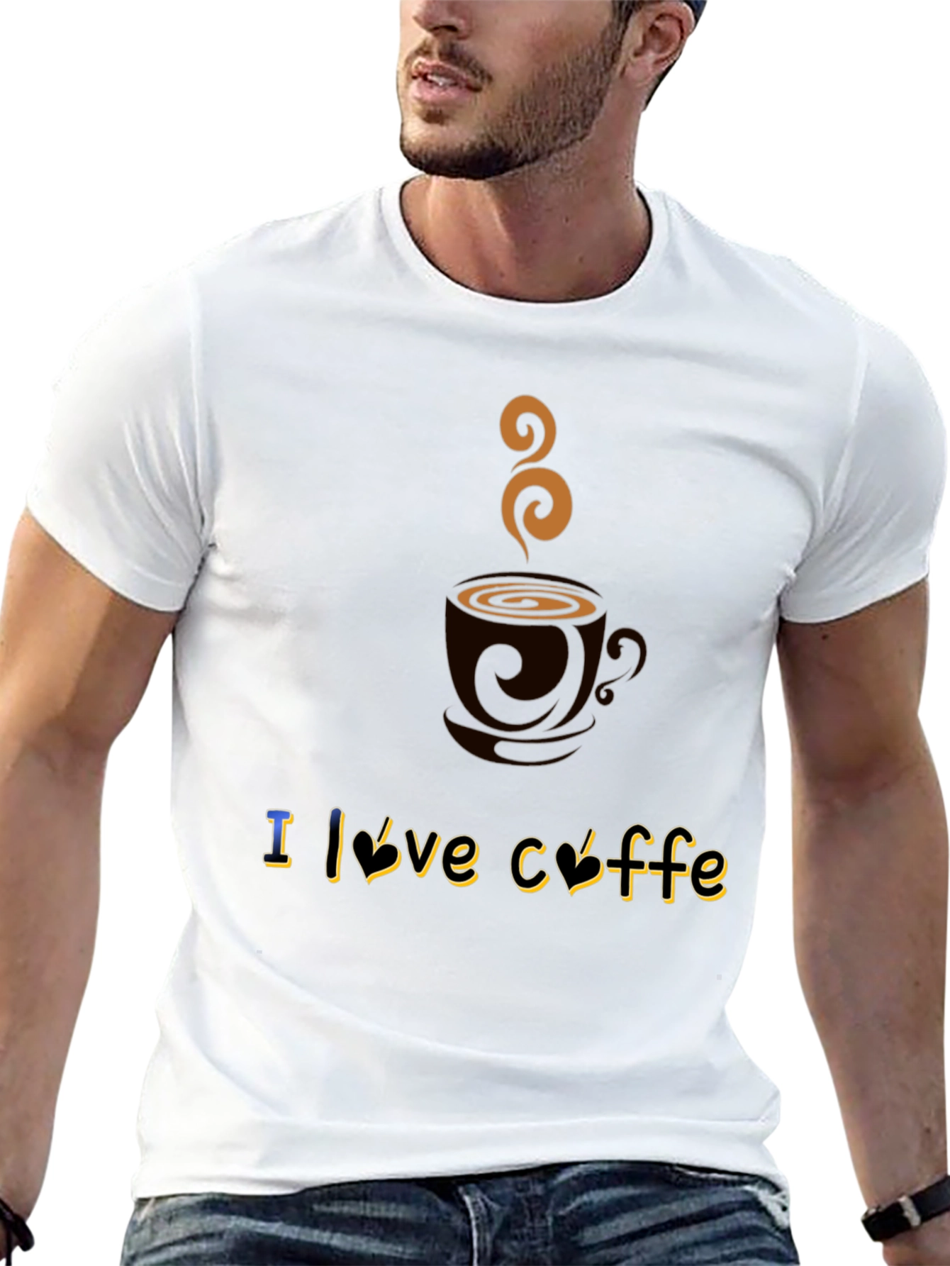 Black I Love Coffee Graphic T-Shirt - Soft Cotton Blend view 13