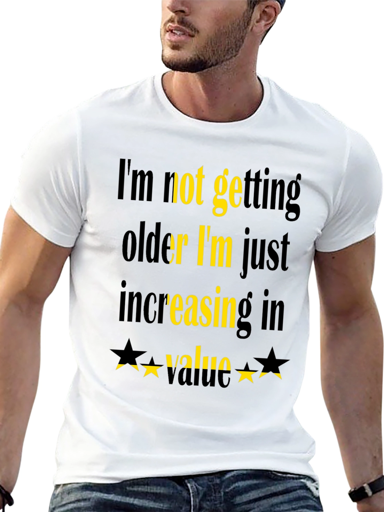 Black Funny Increasing Value Graphic Tee view 13