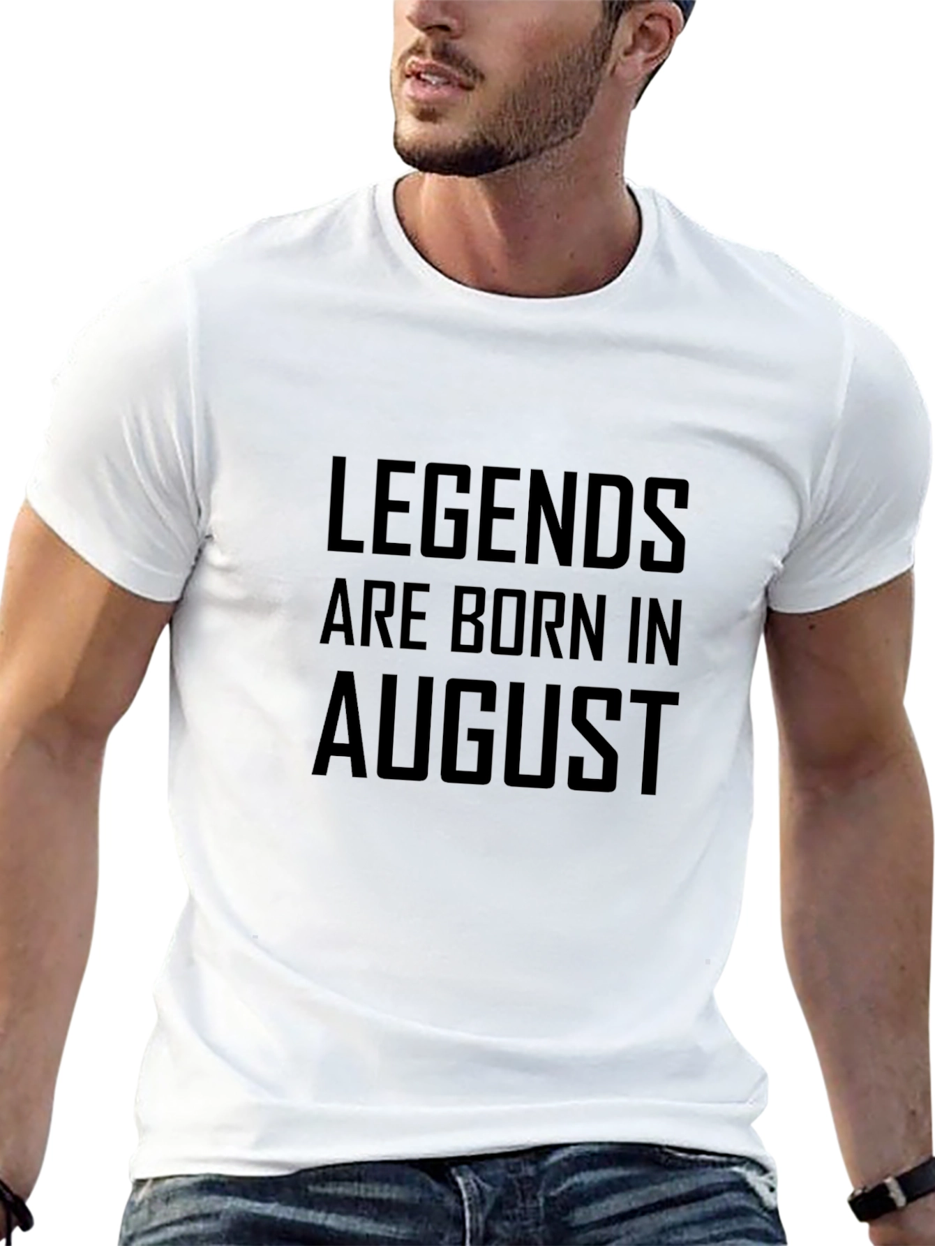 Black Legends Are Born in August - Black T-Shirt view 13