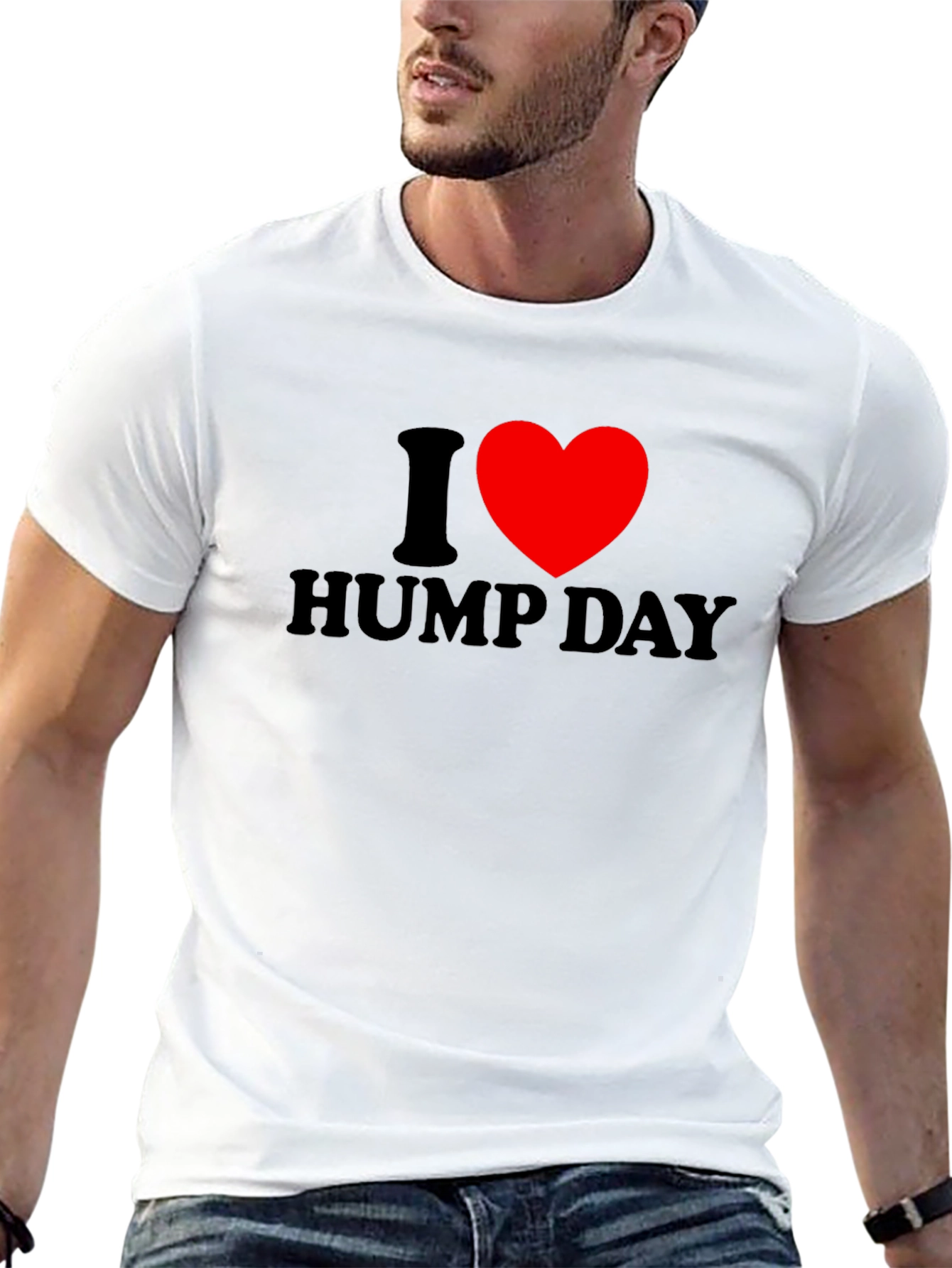 Black I Heart Hump Day T-Shirt - Black Short Sleeve view 13