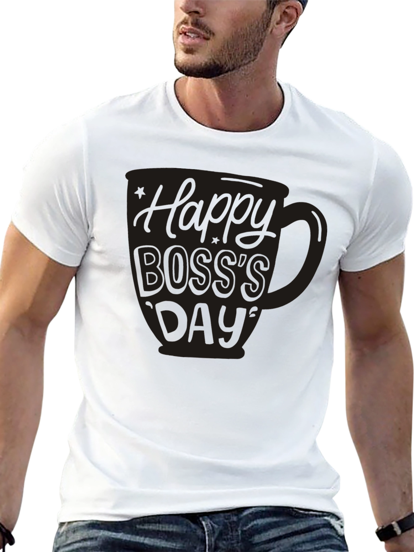 Black Happy Boss's Day Graphic Tee view 13