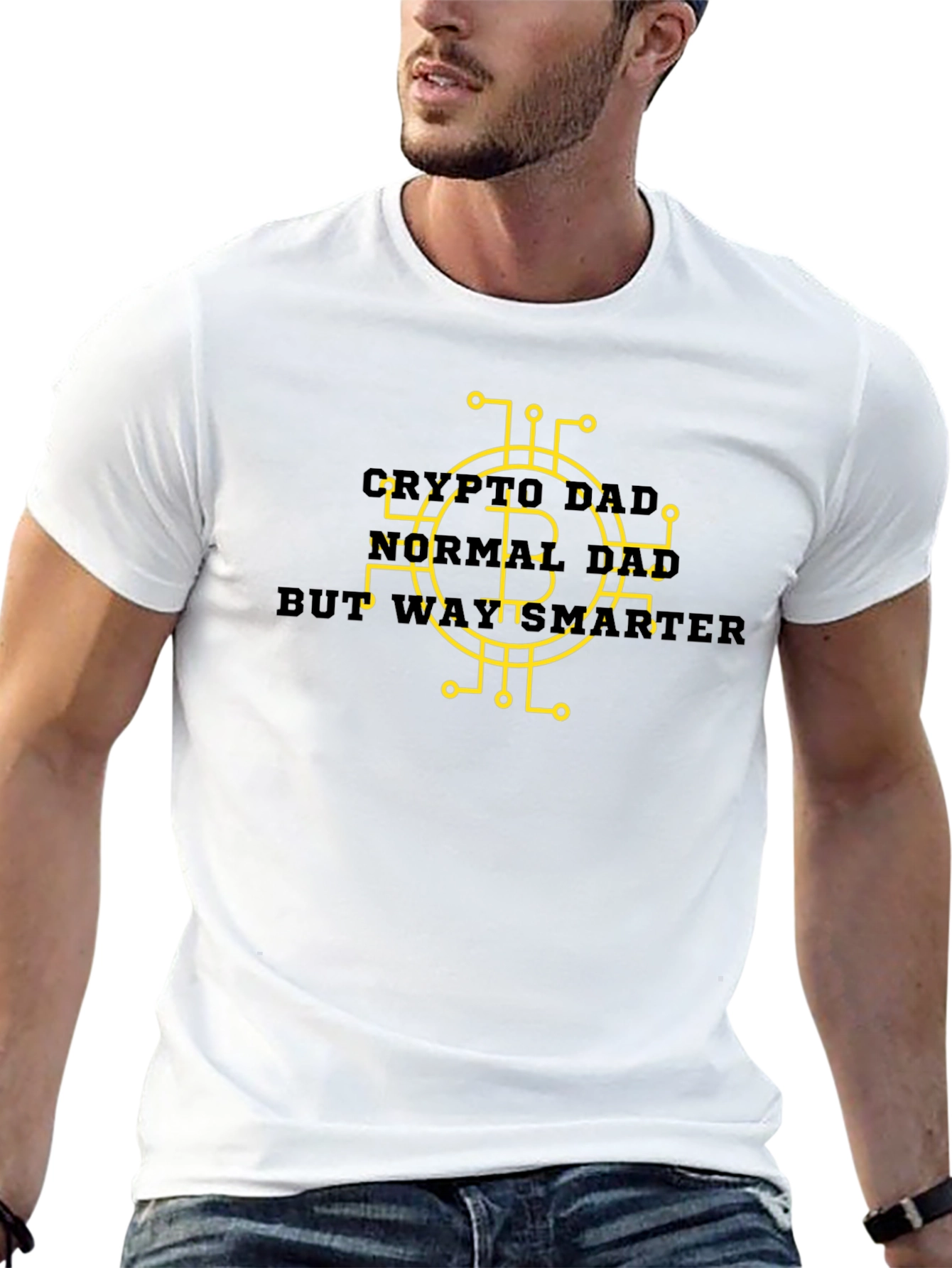Black Crypto Dad Smarter Black Tee view 13