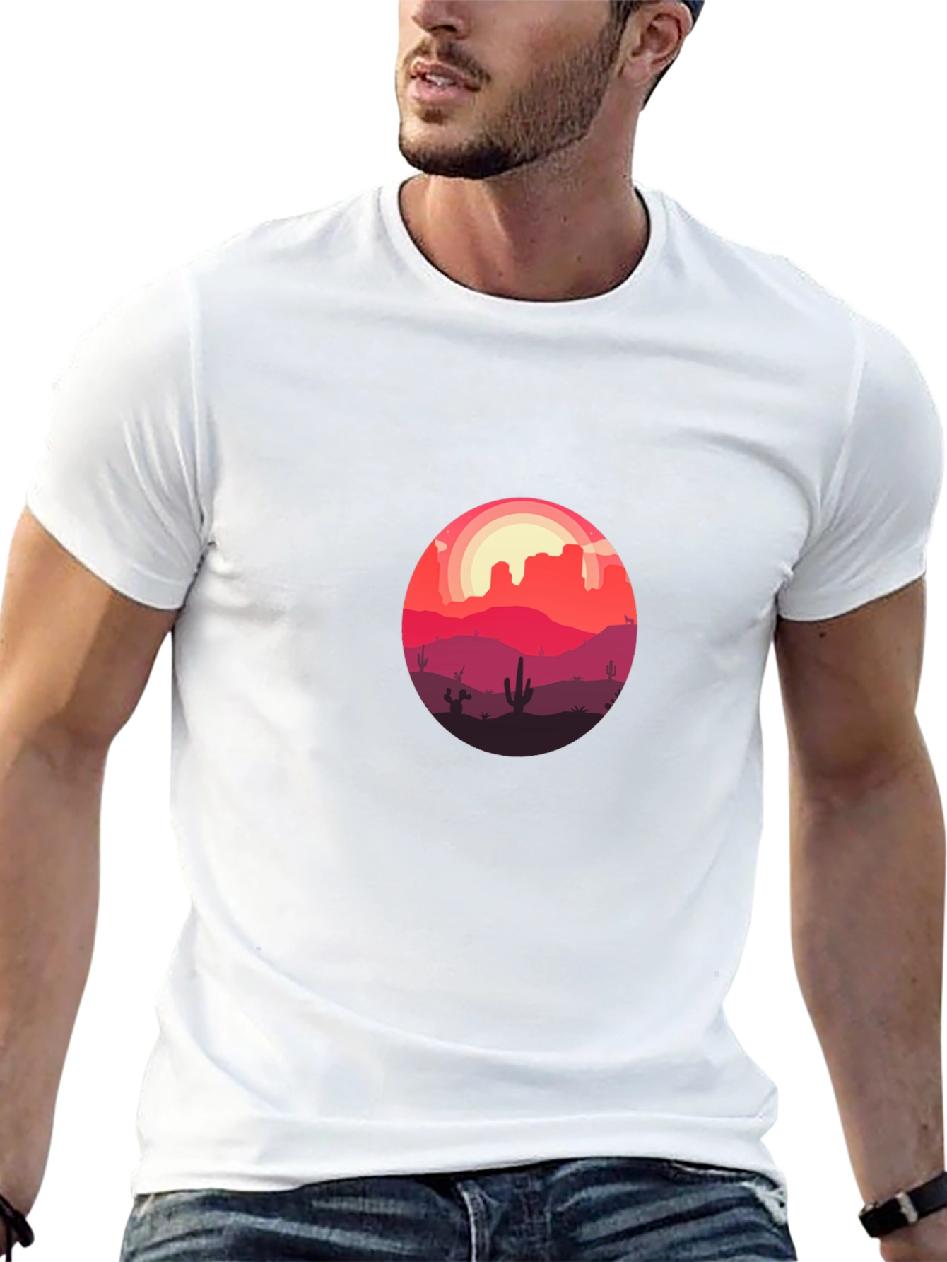 Black Desert Sunset Graphic Tee - Soft Cotton Blend view 13