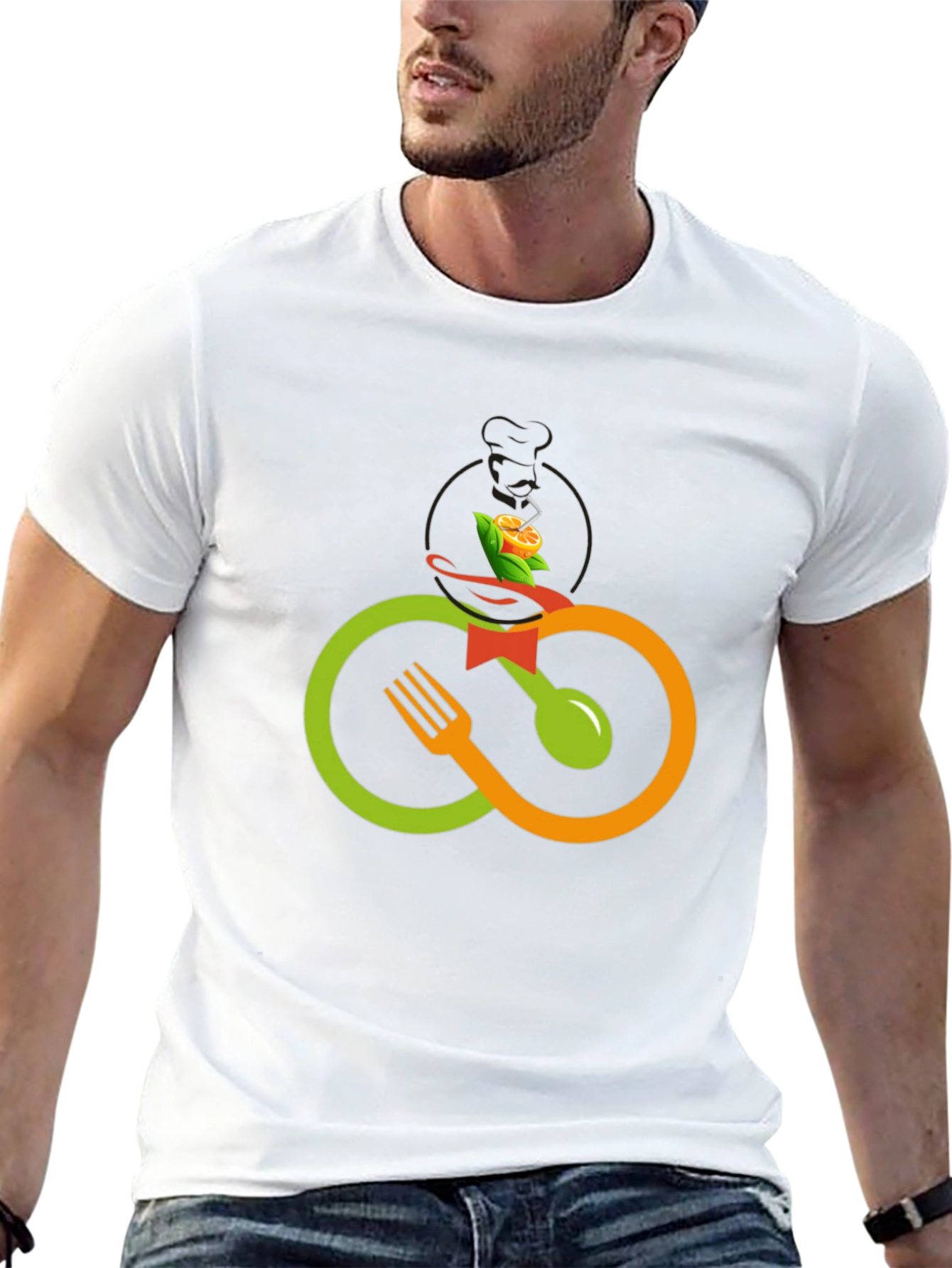 Black Culinary Cycle T-Shirt - Stylish Foodie Apparel view 13
