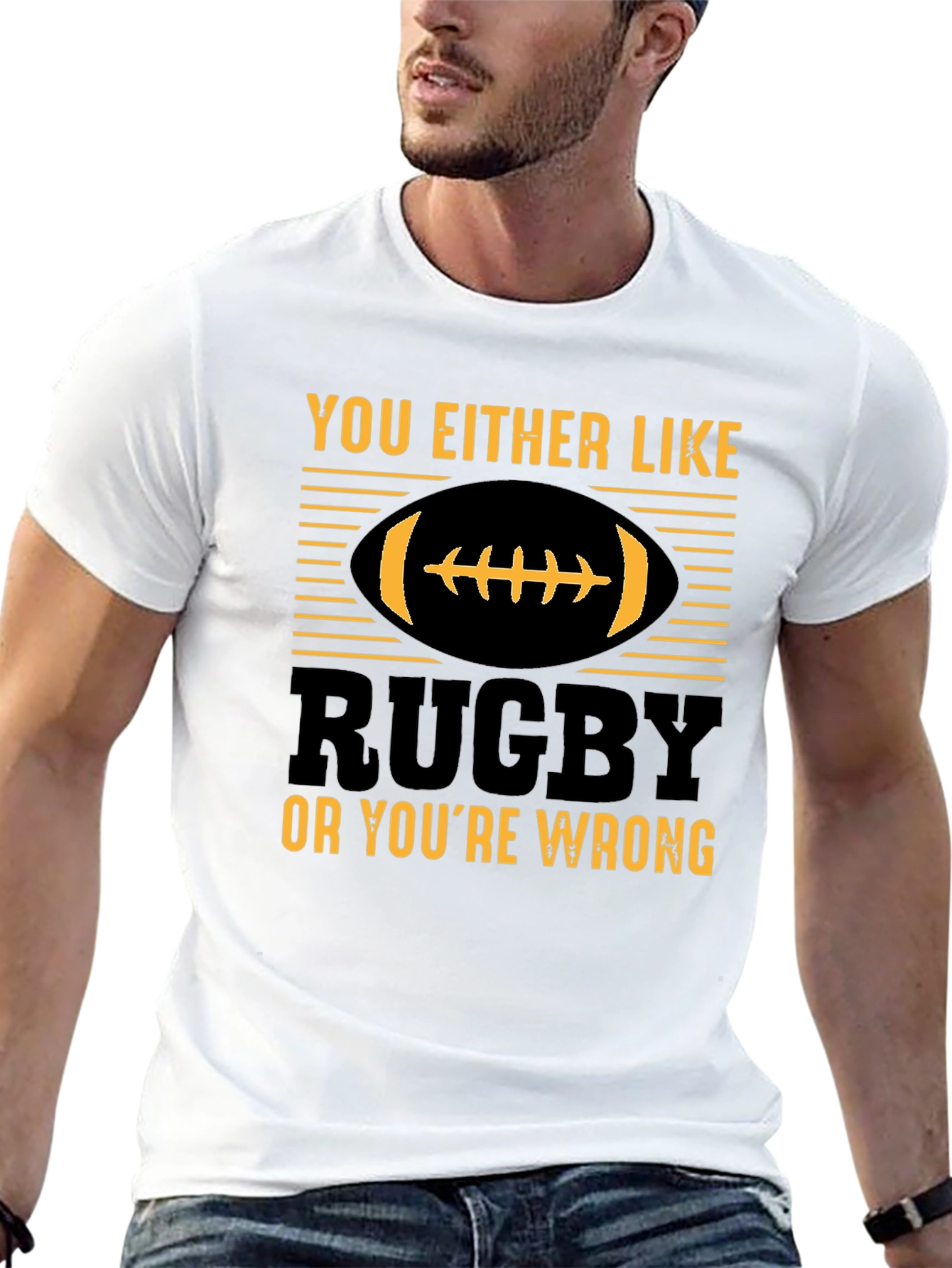 Black Rugby Fan T-Shirt - You Either Like Rugby or You're Wrong view 13