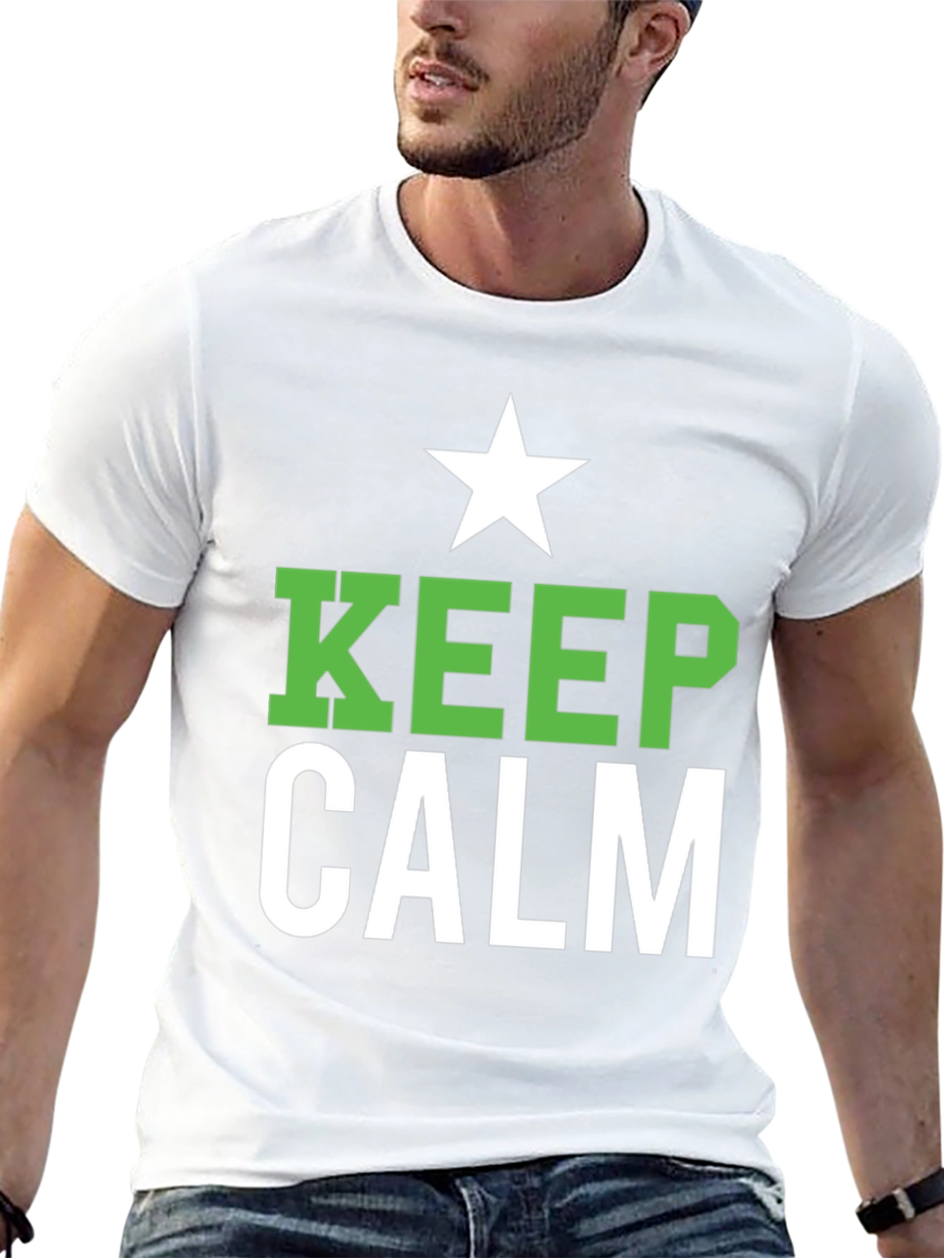 Black Keep Calm Graphic Tee - Casual Comfort view 13