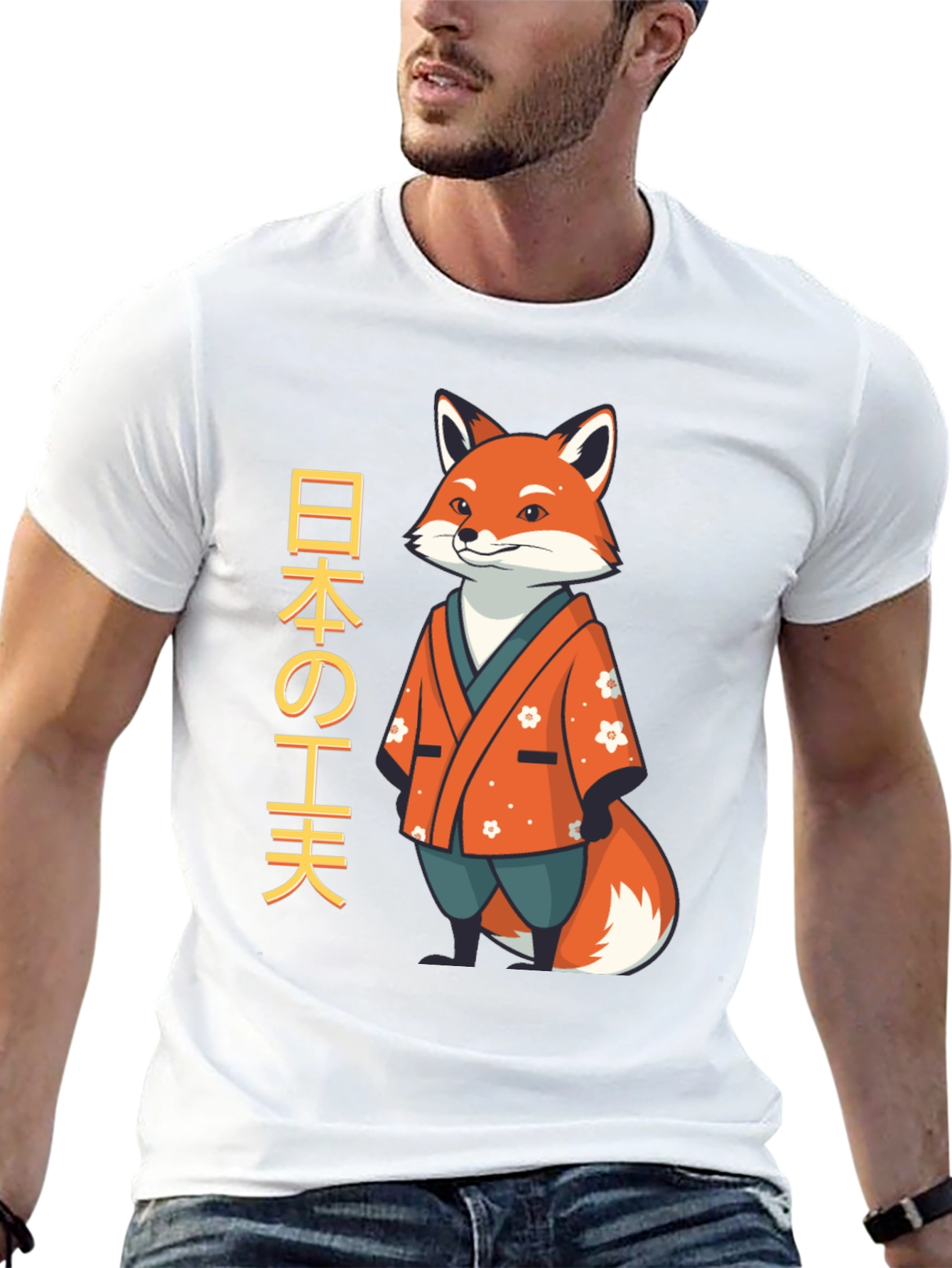 Japanese Fox T-Shirt - Unique Design - 13