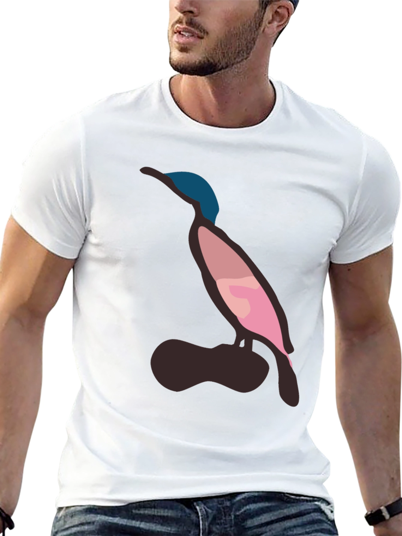 Black Modern Bird Graphic Tee - Casual Style view 13
