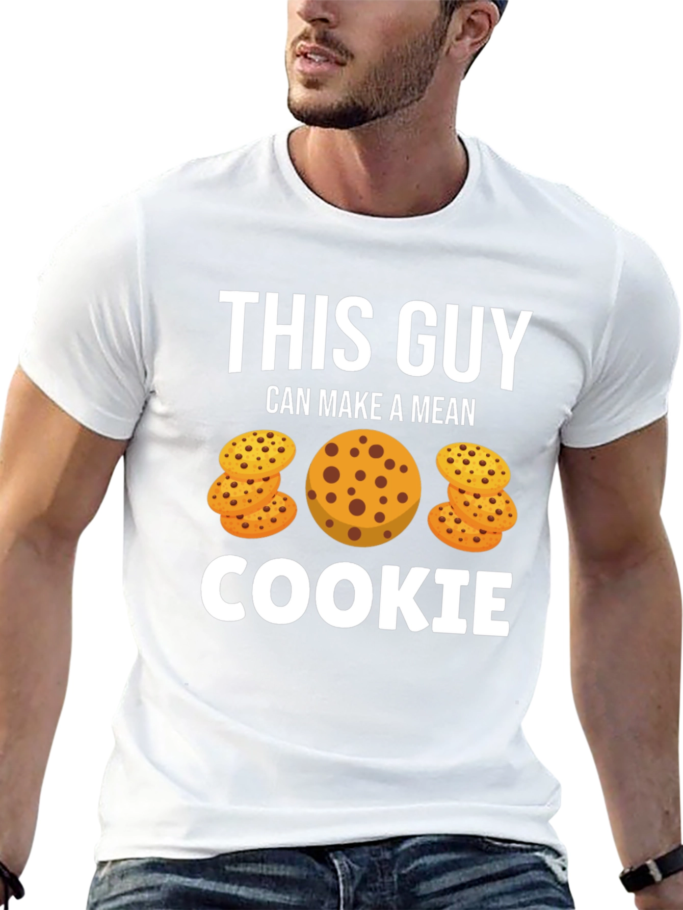 Black This Guy Can Make a Mean Cookie T-Shirt view 13