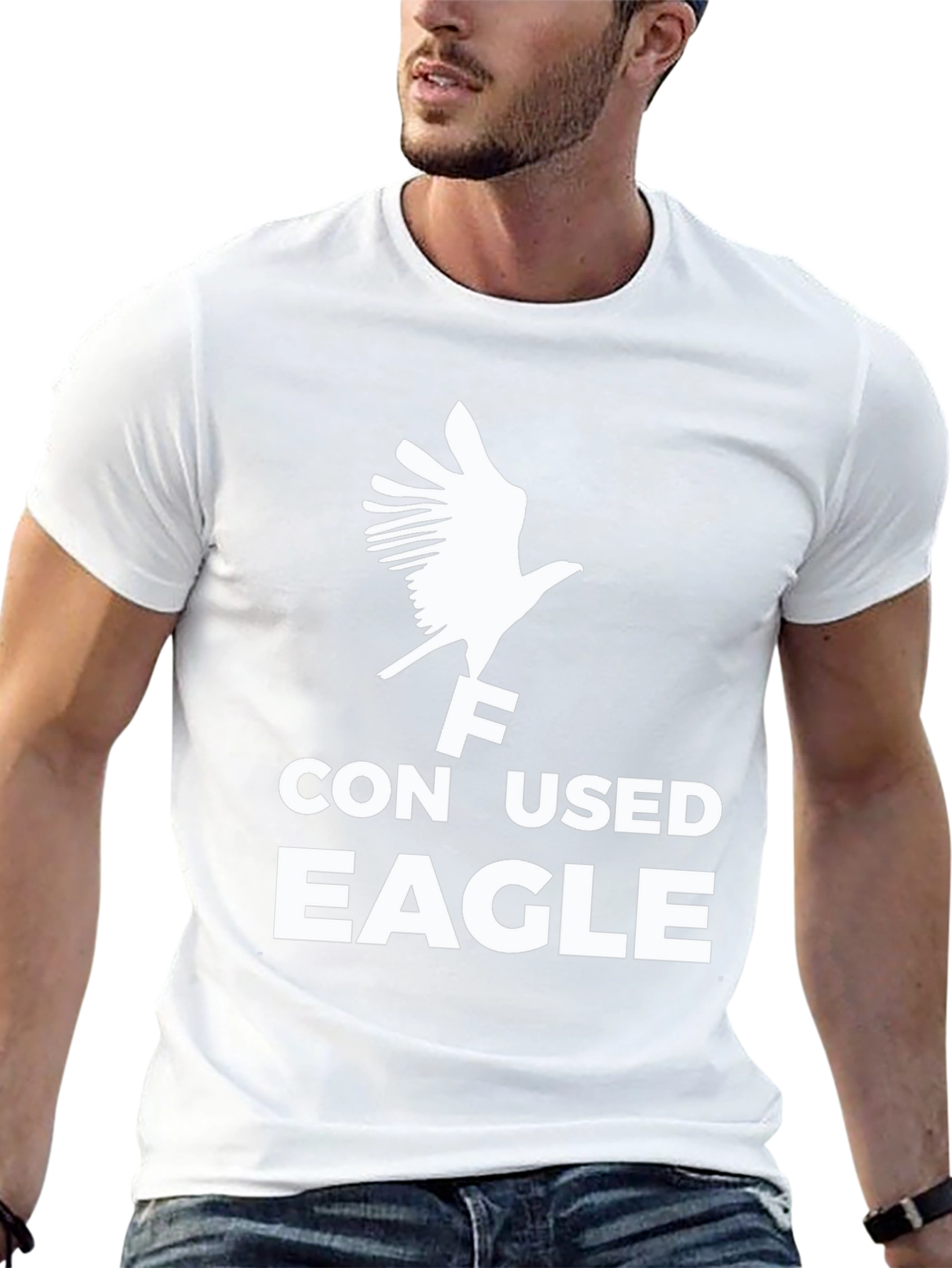 Black Confused Eagle Graphic T-Shirt - Black view 13